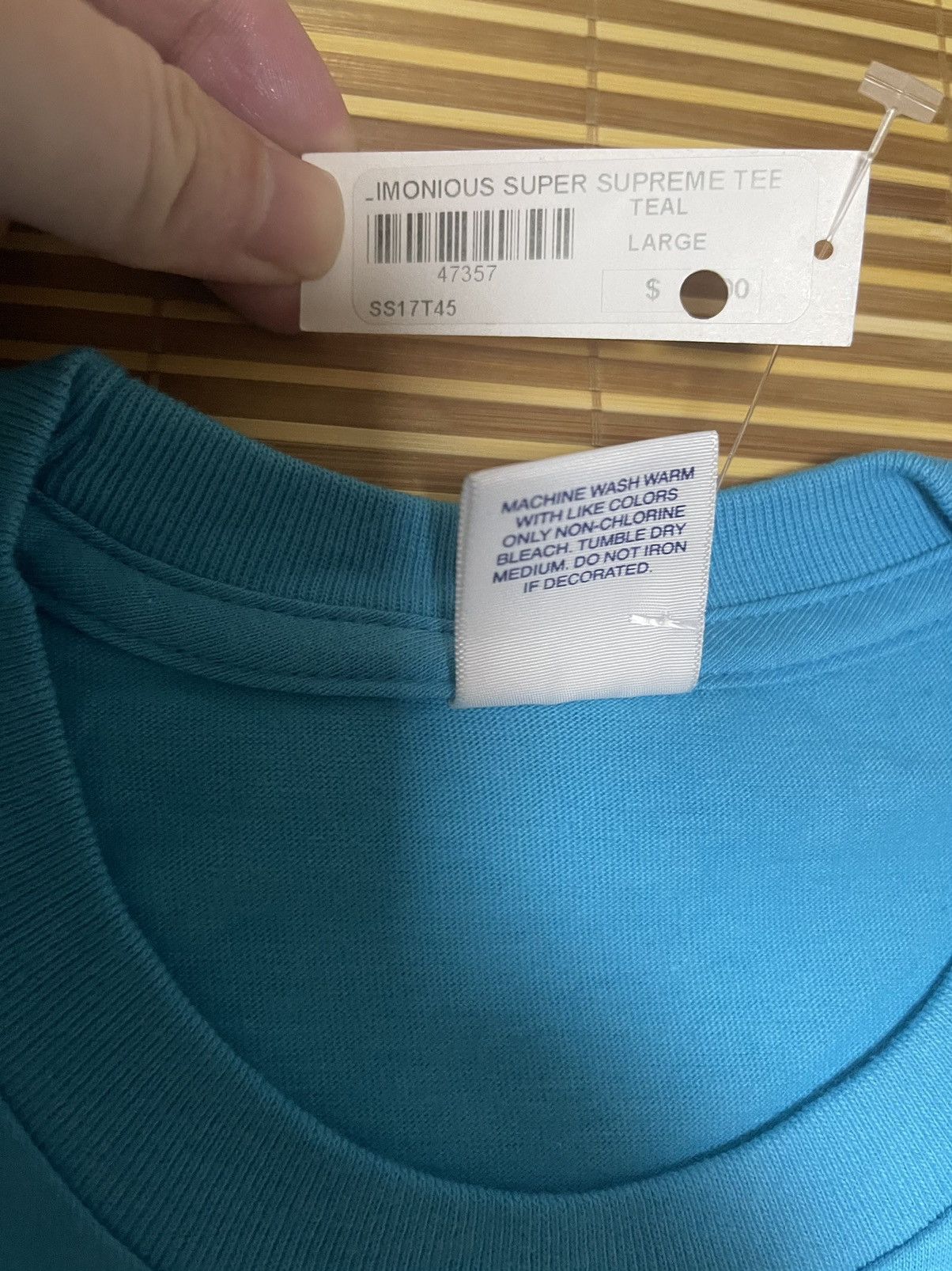 Supreme Supreme wifred Limonious super supreme tee teal Size US L / EU 52-54 / 3 - 4 Thumbnail
