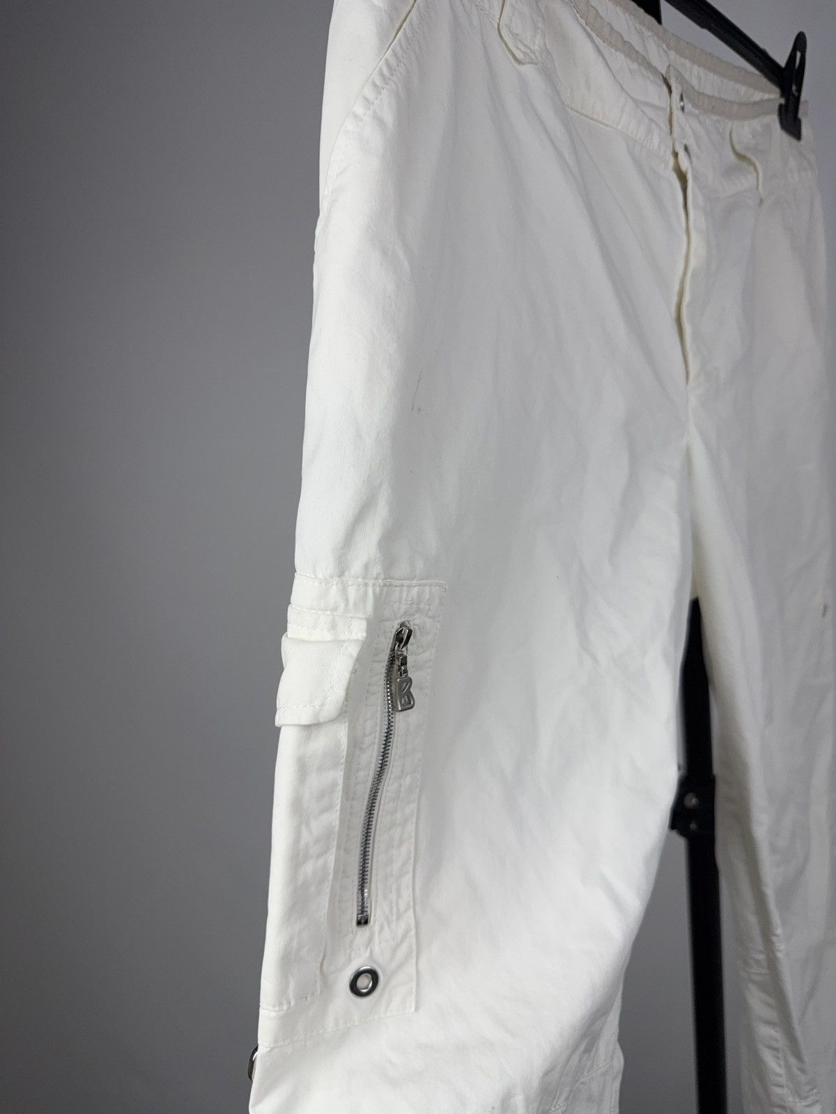 Bogner Avant Garde Y2K 00s Bogner White Technical Nylon Cargo Pants Size 33" - 6 Thumbnail