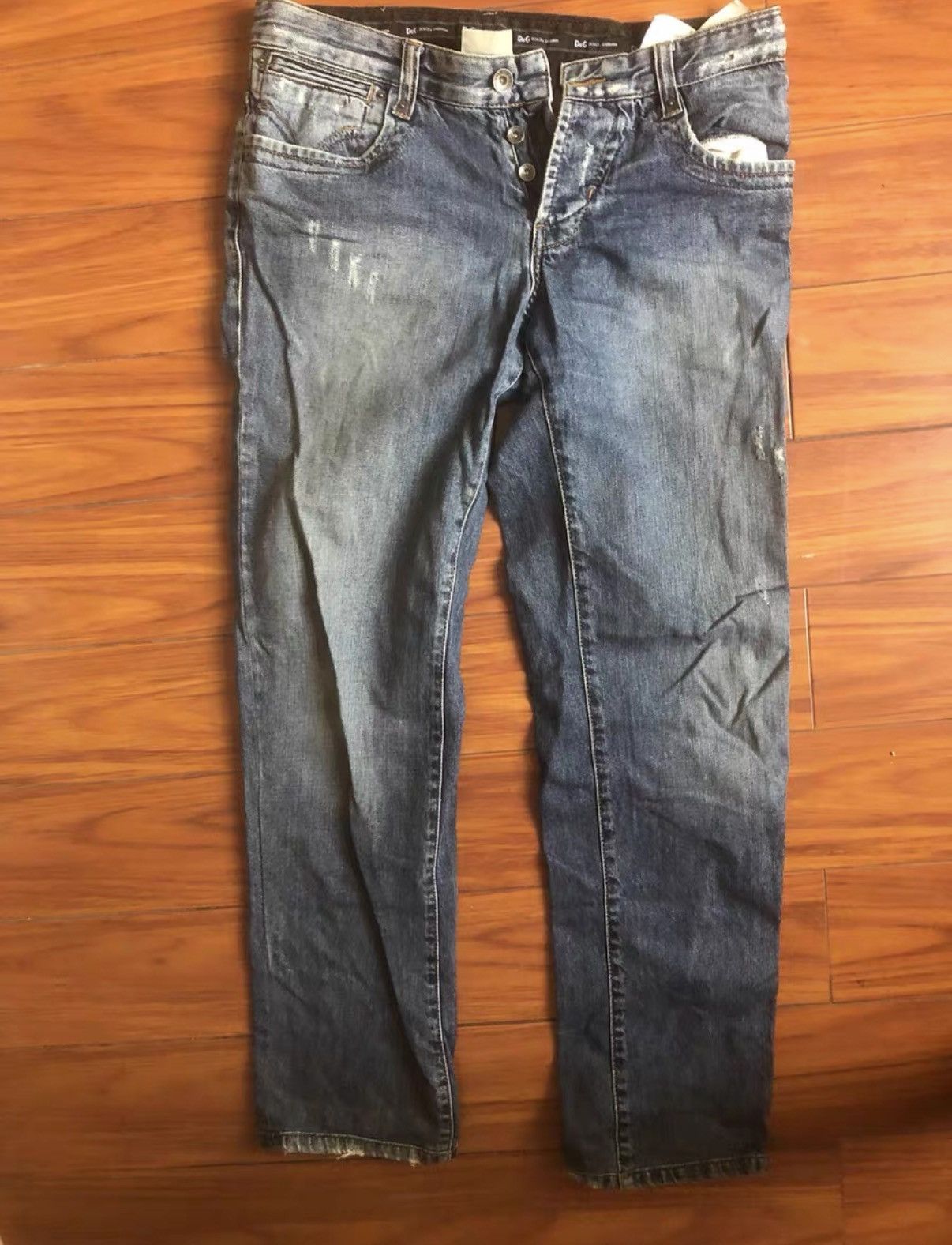 Dolce & Gabbana Dolce&Gabbana Distressed Straight-Leg Jeans J16 Size US 28 / EU 44 - 1 Thumbnail