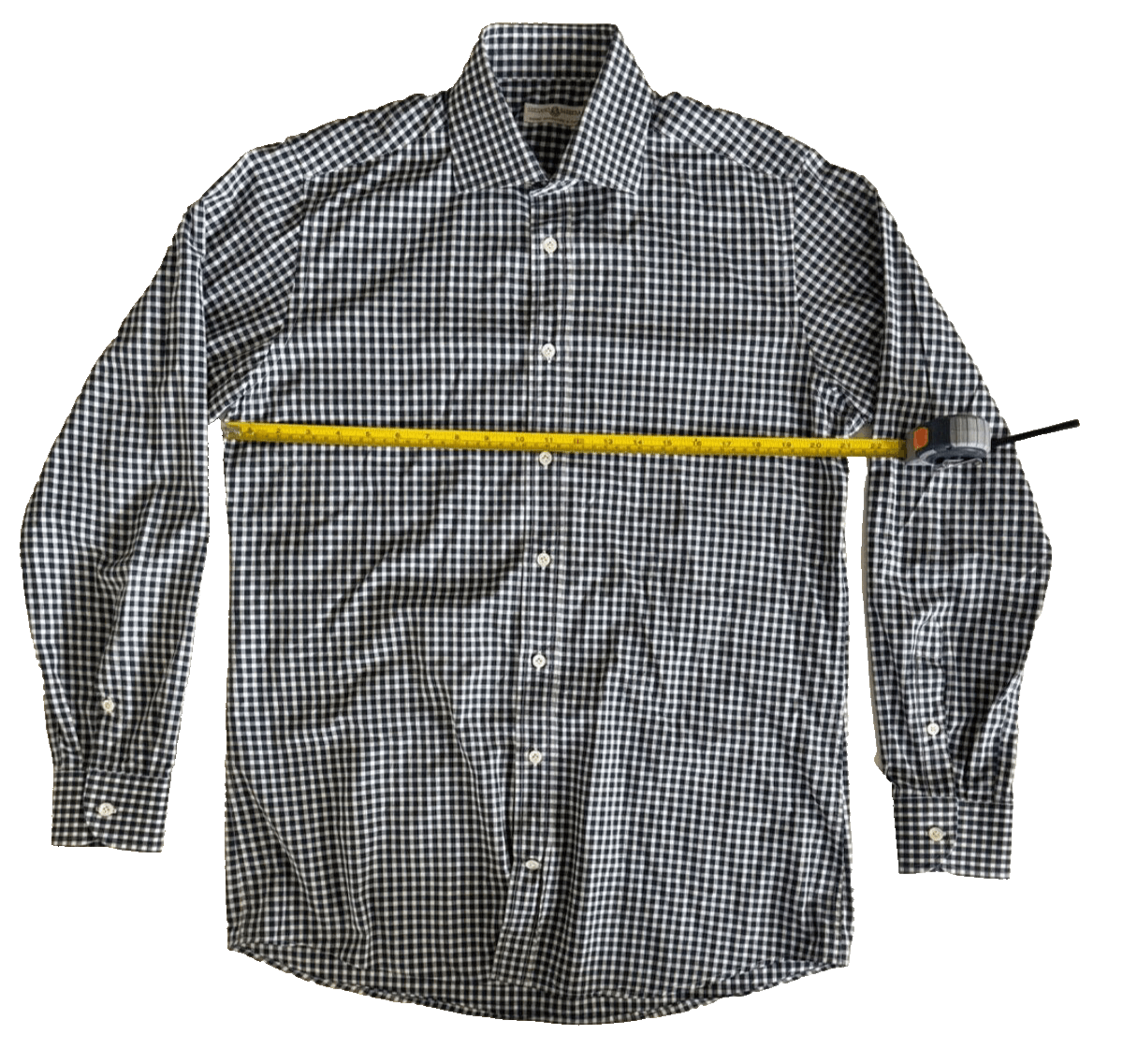 Luciano Barbera Luciano Barbera Men's M Blue Button Down Dress Shirt Gingham Size US M / EU 48-50 / 2 - 3 Thumbnail