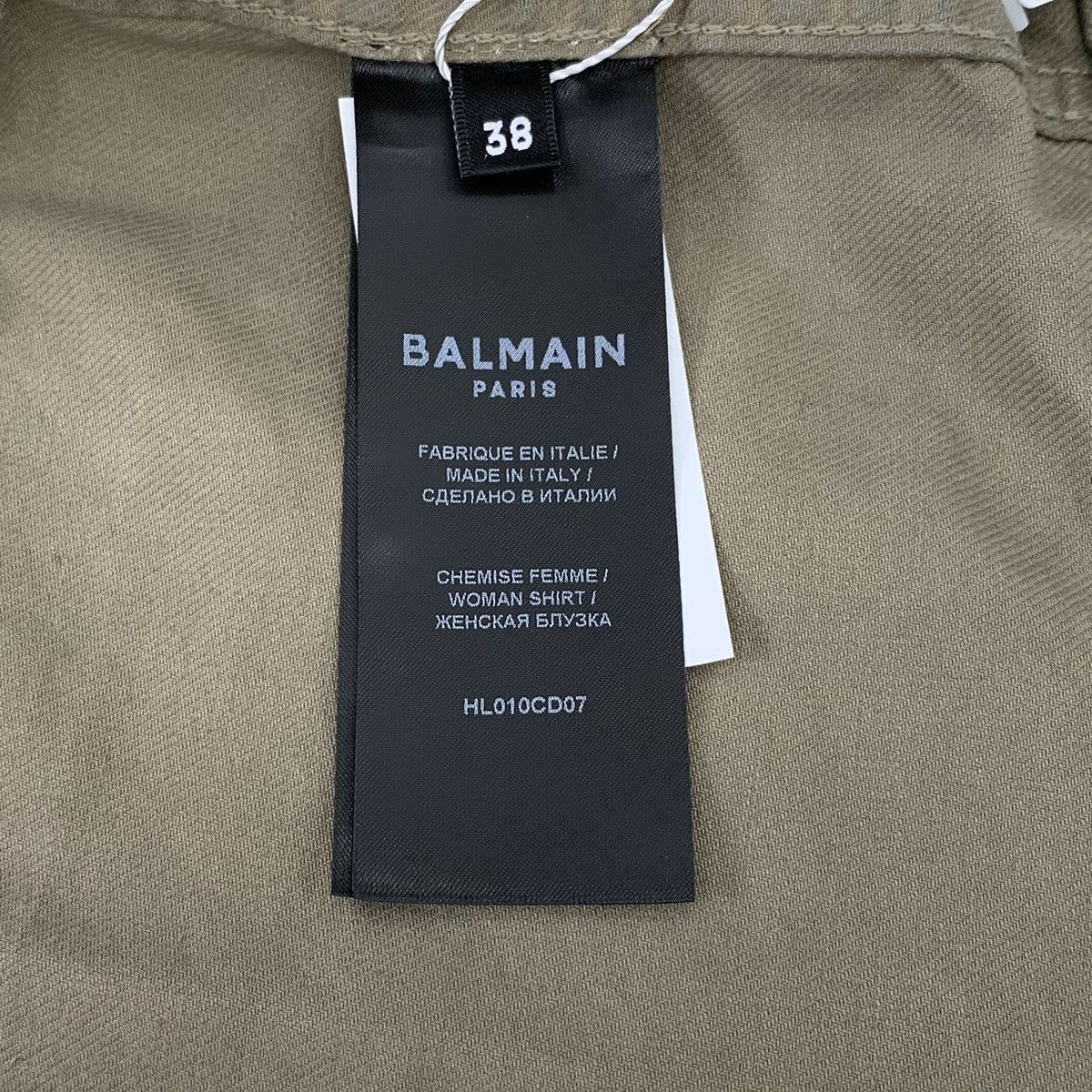 Balmain Balmain Breasted Cropped Denim Short Sleeve Shirt K26WX Size S / US 4 / IT 40 - 7 Thumbnail
