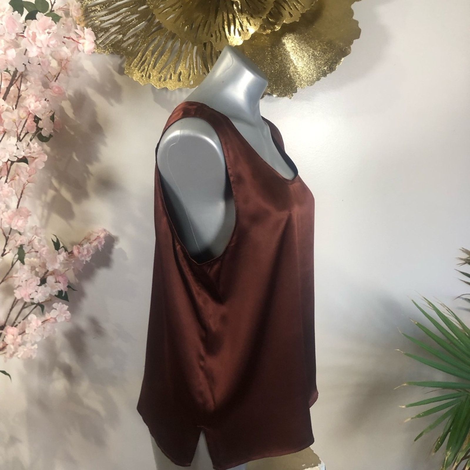 Silk Laundry Silk blouseTop shirt. strapless Brown xl Size L / US 10 / IT 46 - 2 Thumbnail