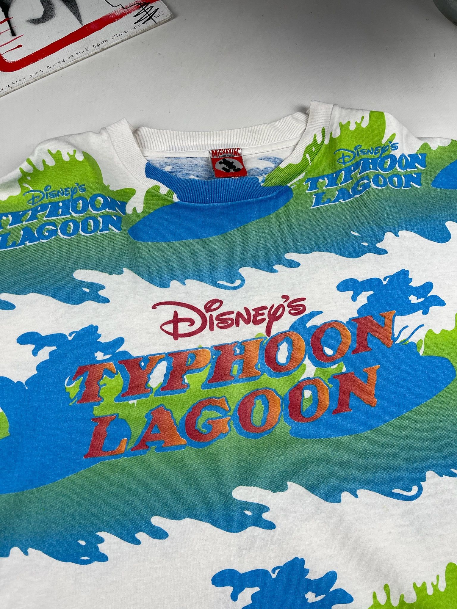 Disney ‘90s Vintage Disney Typhoon Lagoon Ride acid AOP Tee Size US XXL / EU 58 / 5 - 7 Thumbnail