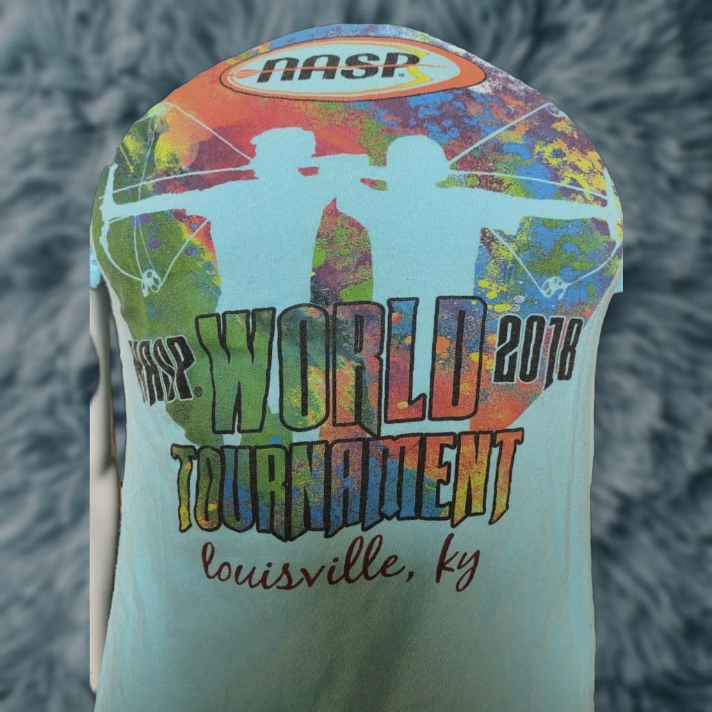 Gildan NASP 2018 World Tournament Louisville KY T Shirt Small Unisex Adults S Blue Size US S / EU 44-46 / 1 - 1 Thumbnail