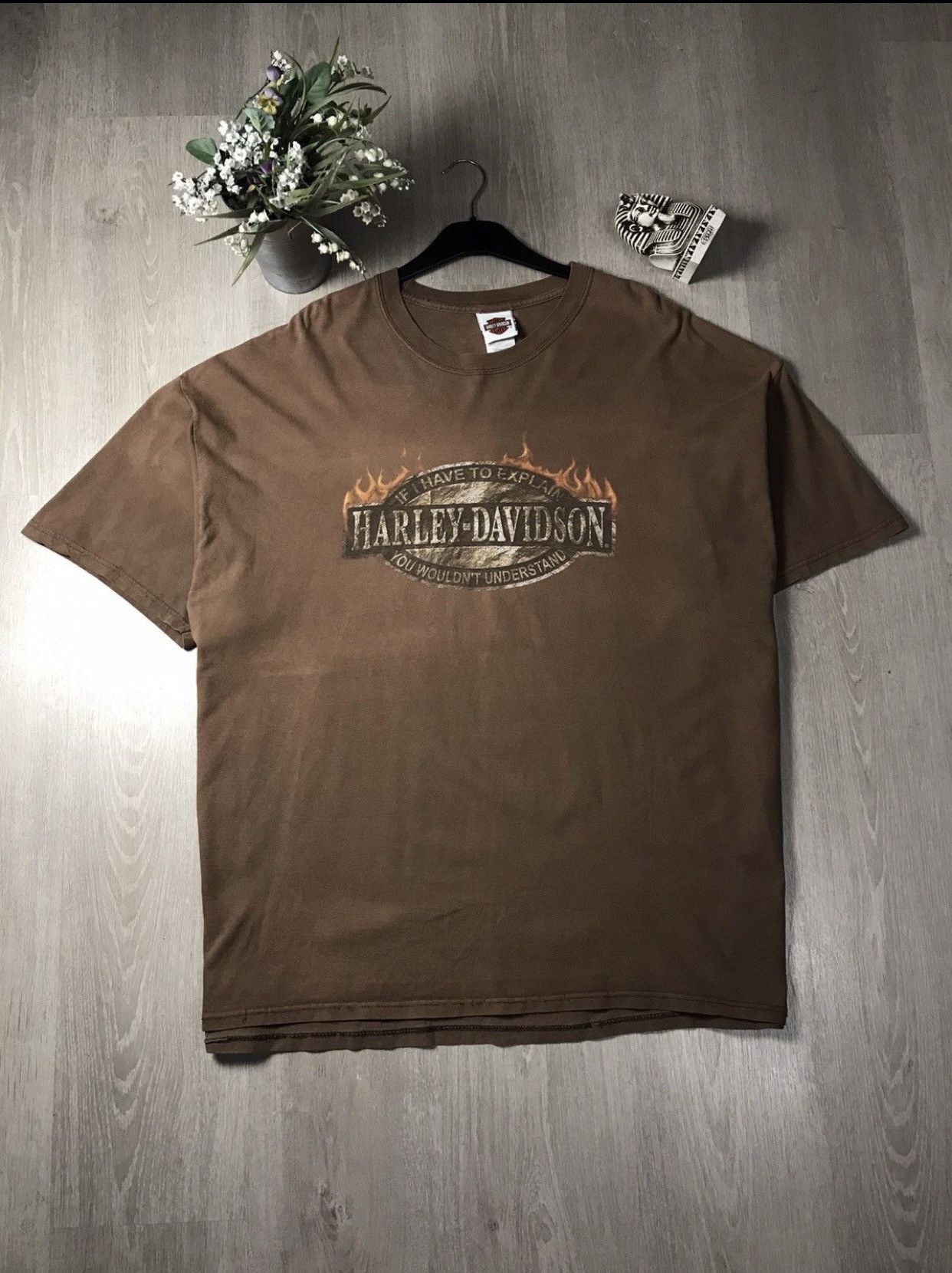Harley Davidson vintage 80s rare faded harley davidson grange Logo shirt Size US XXL / EU 58 / 5 - 1 Thumbnail
