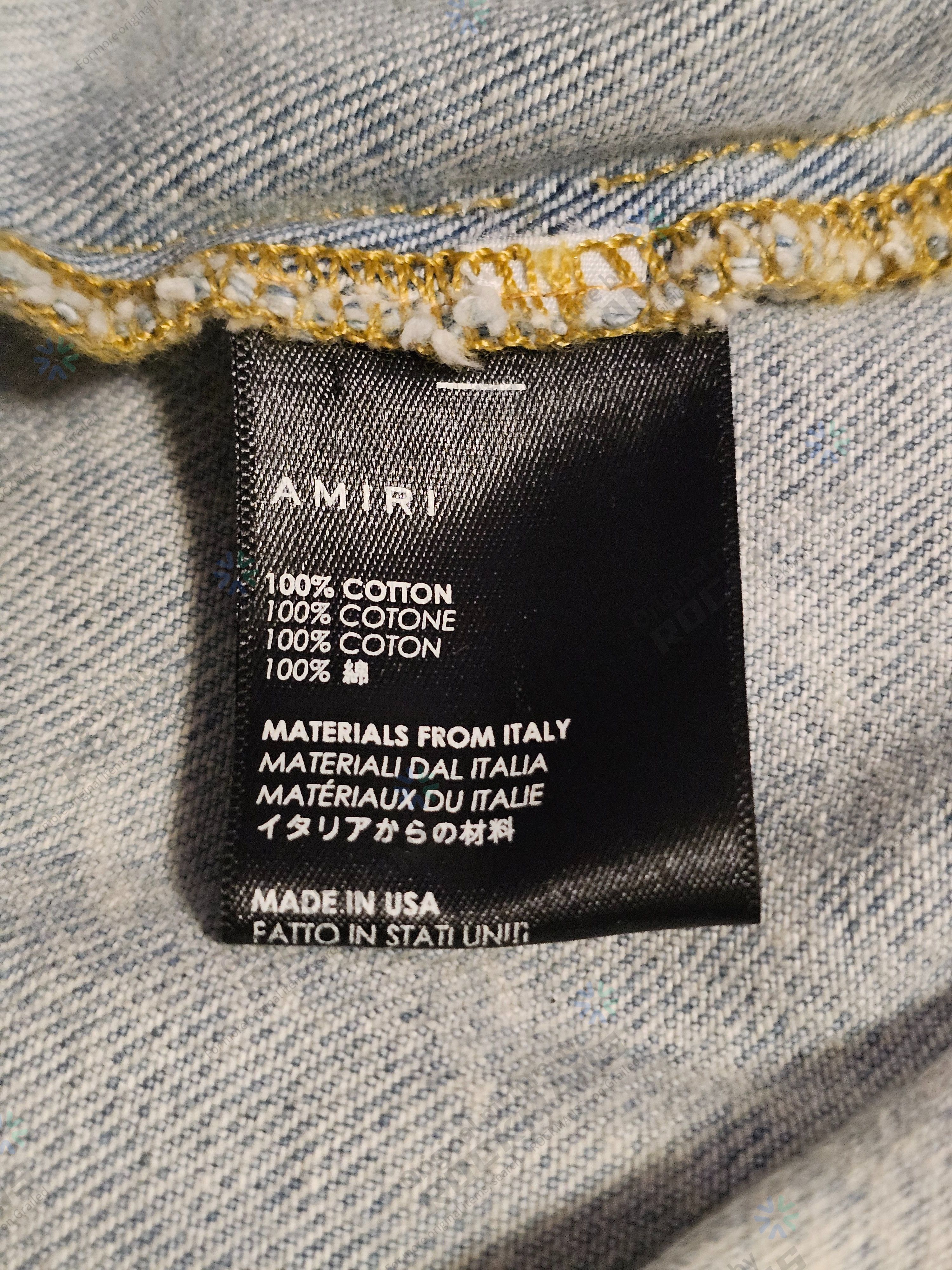 Amiri Amiri Acid Wash Denim Bomber Jacke Size M Size US M / EU 48-50 / 2 - 6 Thumbnail