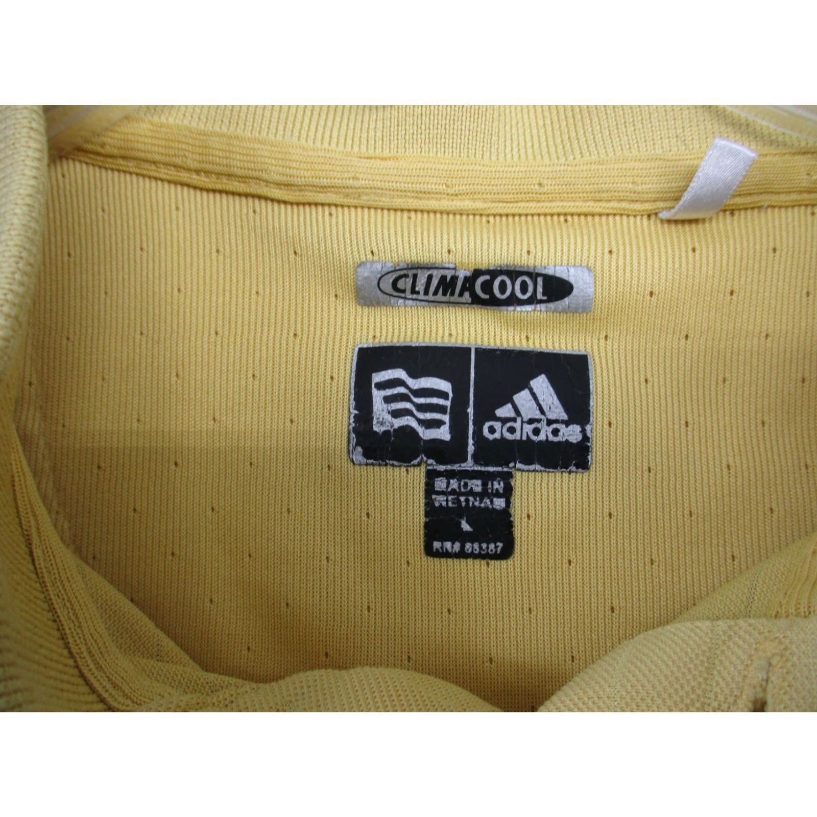 Adidas Adidas Climacool Polo Shirt - Large Mens Short Sleeve Yellow Golf Logo Shirt Size US L / EU 52-54 / 3 - 3 Thumbnail