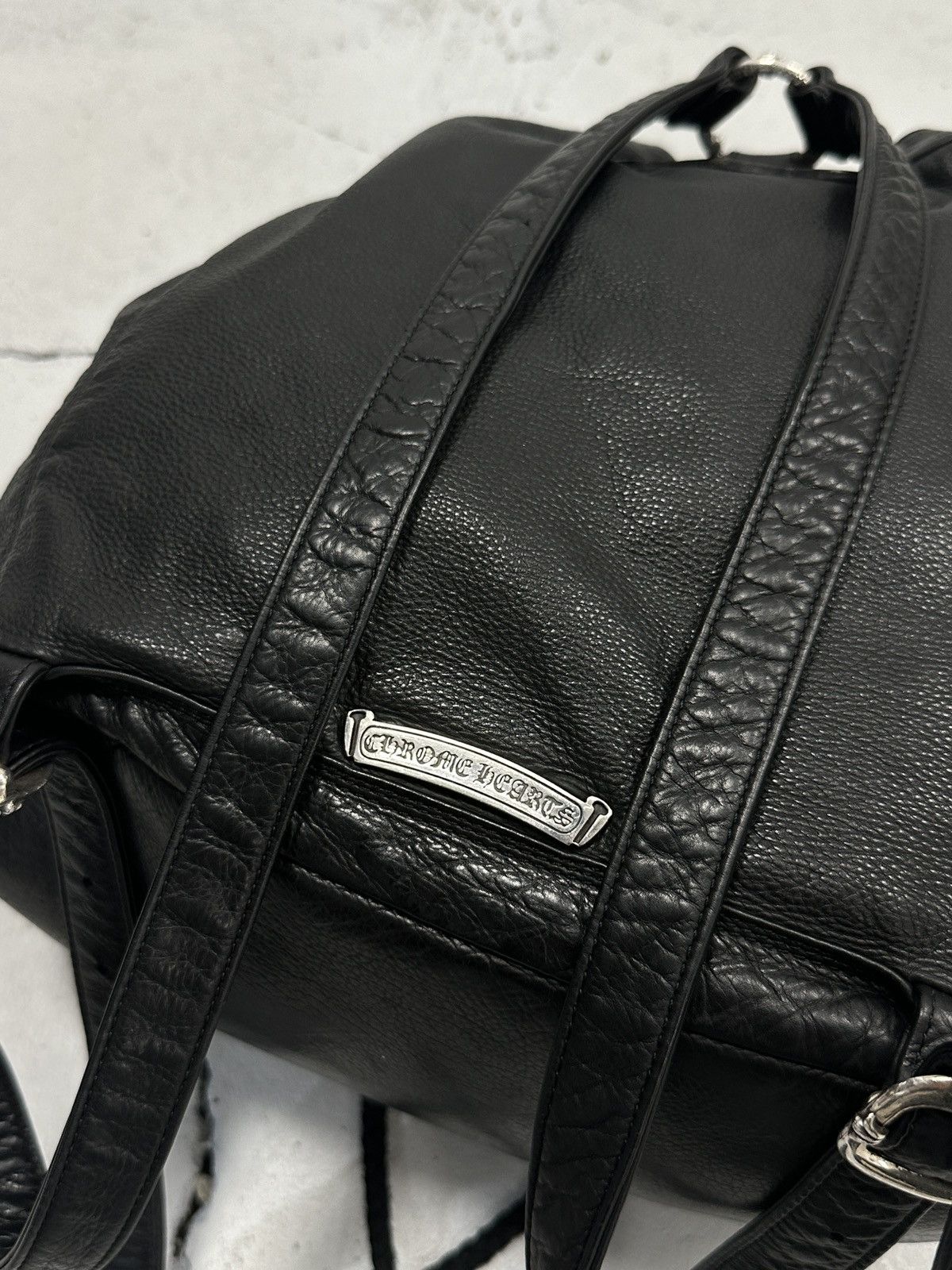 Chrome Hearts Chrome Hearts Flooded Leather Patch Drawstring Backpack Size ONE SIZE - 9 Thumbnail