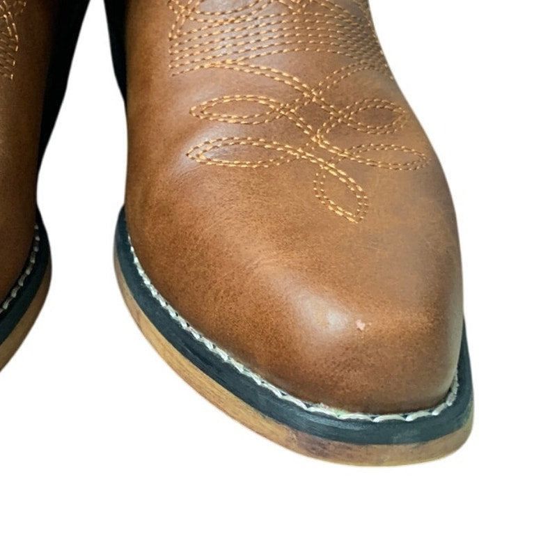 Other IUV Women's 8 Brown Faux Leather Embroidered Cowboy Boots Size US 8 / IT 38 - 6 Thumbnail