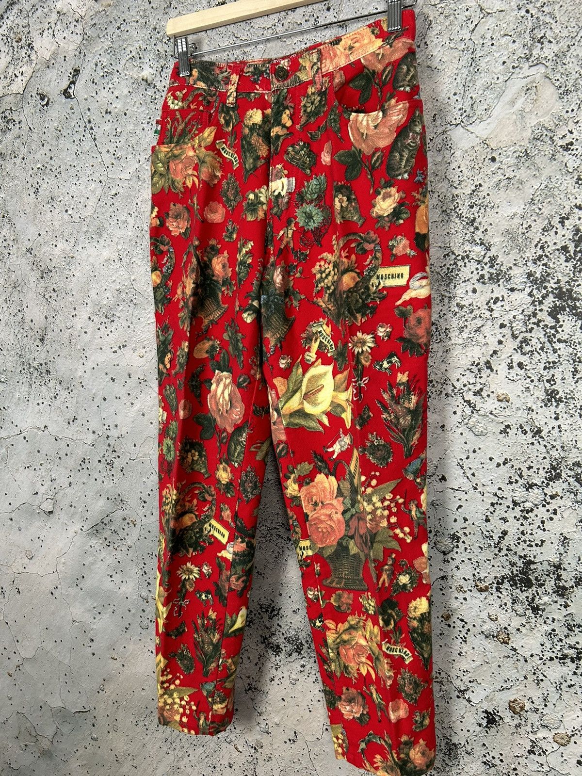 Moschino Vintage Moschino Jeans Made in Italy 90s Floral Pants Rare Size US 29 - 3 Thumbnail