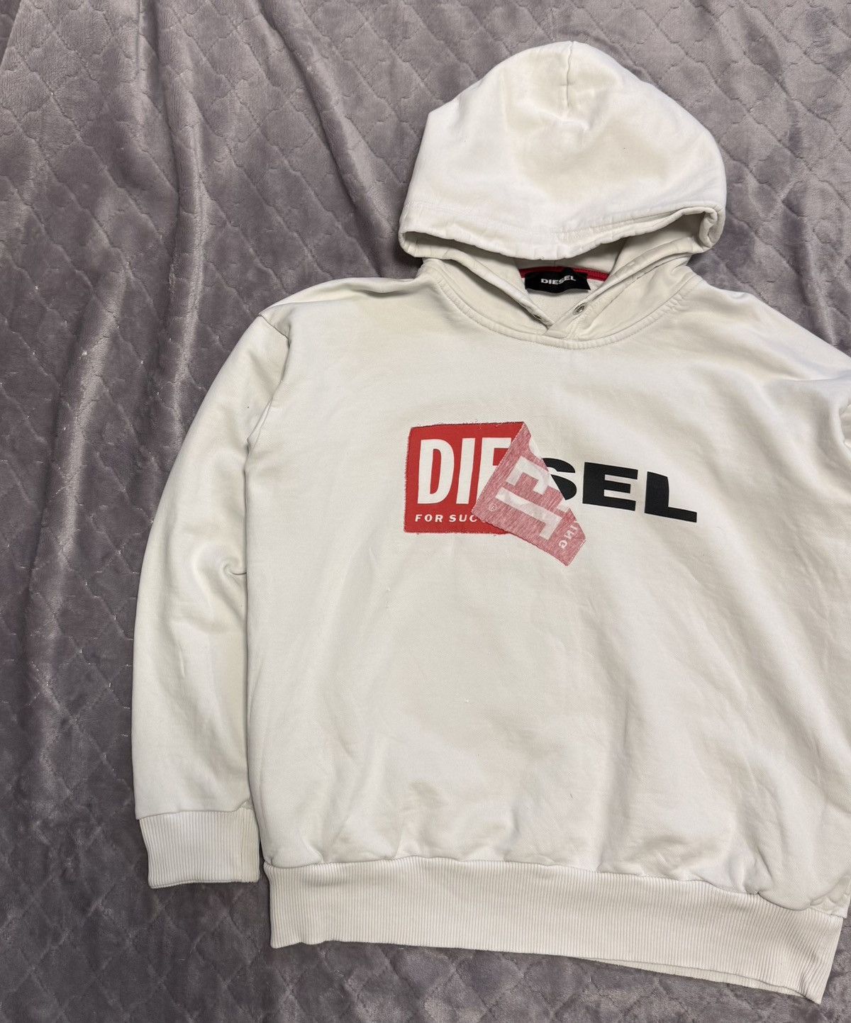 Diesel × Vintage Vintage y2k Diesel Big Logo Hoodie Size US S / EU 44-46 / 1 - 2 Thumbnail