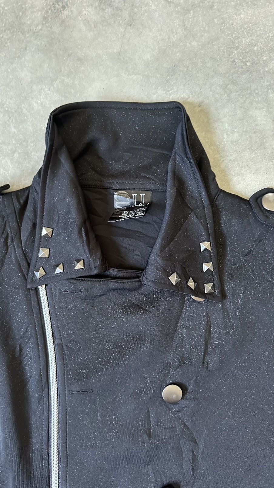VINTAGE PUNK BONDAGE ASYMMETRICAL POLYSTER JACKET