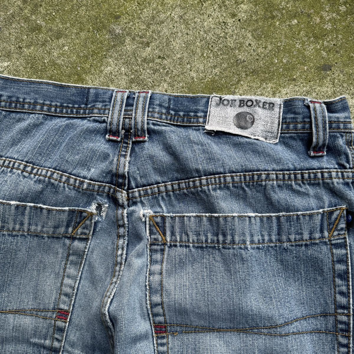 Vintage Thrashed Faded Distressed Baggy Wide Skater Jeans ERD Grunge Size US 33 - 7 Thumbnail