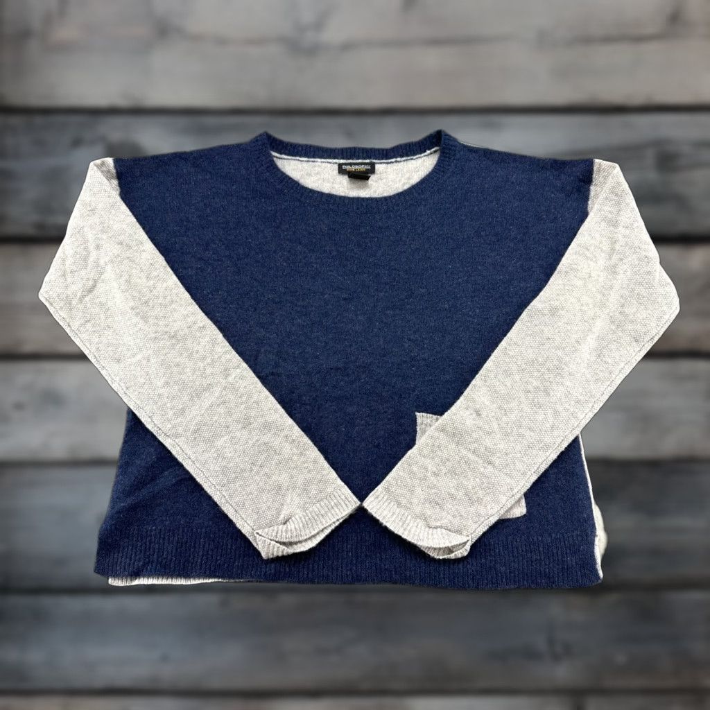 Vintage Philosophy Dane Lewis Sweater Womens L Blue Grey Pocket Long Sleeve Cashmere Size L / US 10 / IT 46 - 1 Thumbnail