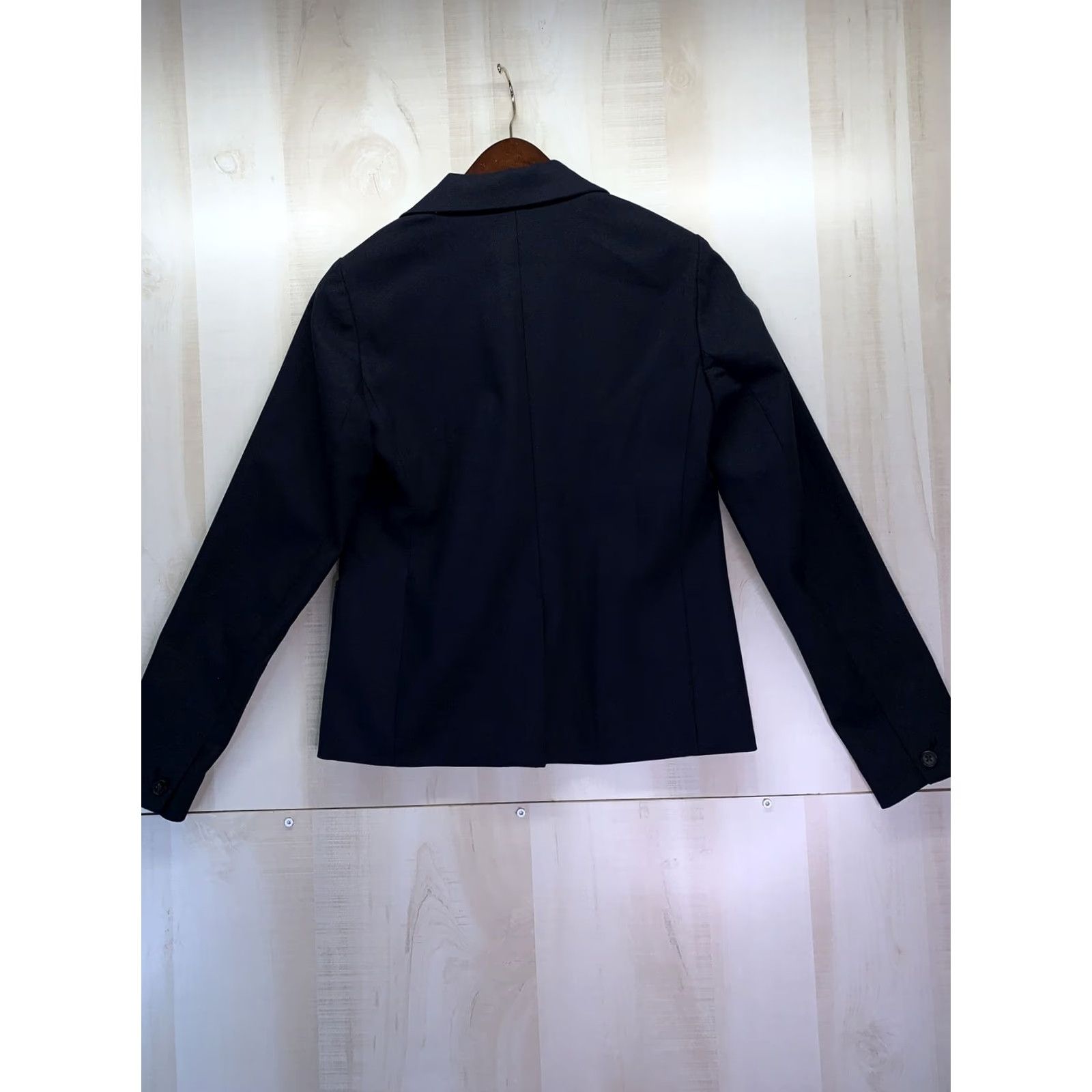 Gap Gap Blazer Women's SZ 2 Navy Blue Woven Single Button NWT-3876 Blazer, Regular, Blue, Women, 2, Navy, Blazer Size XS / US 0-2 / IT 36-38 - 4 Thumbnail