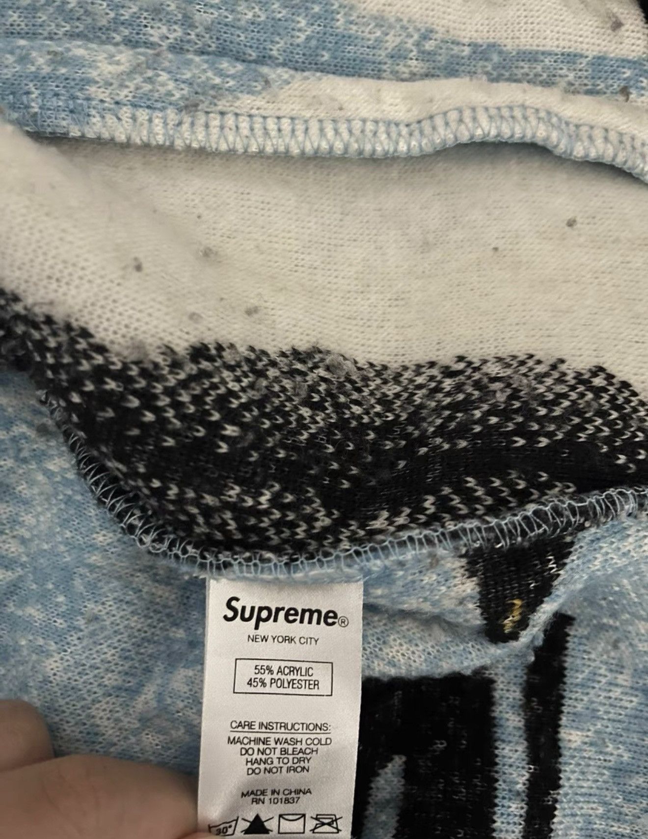 Supreme Supreme penguins hooded fleece zip up jacket blue Size US L / EU 52-54 / 3 - 4 Thumbnail
