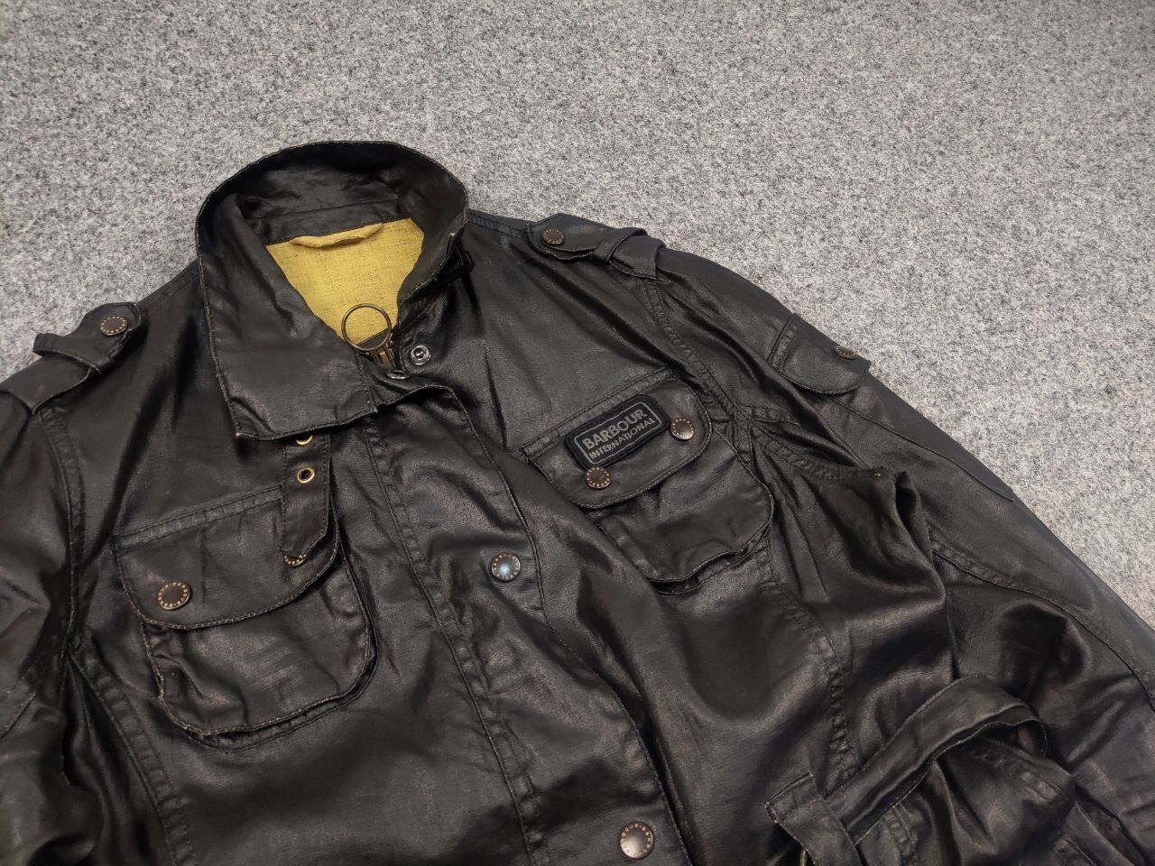 Barbour Barbour International Duralinen Waxed linen Black jacket Size M / US 6-8 / IT 42-44 - 8 Thumbnail