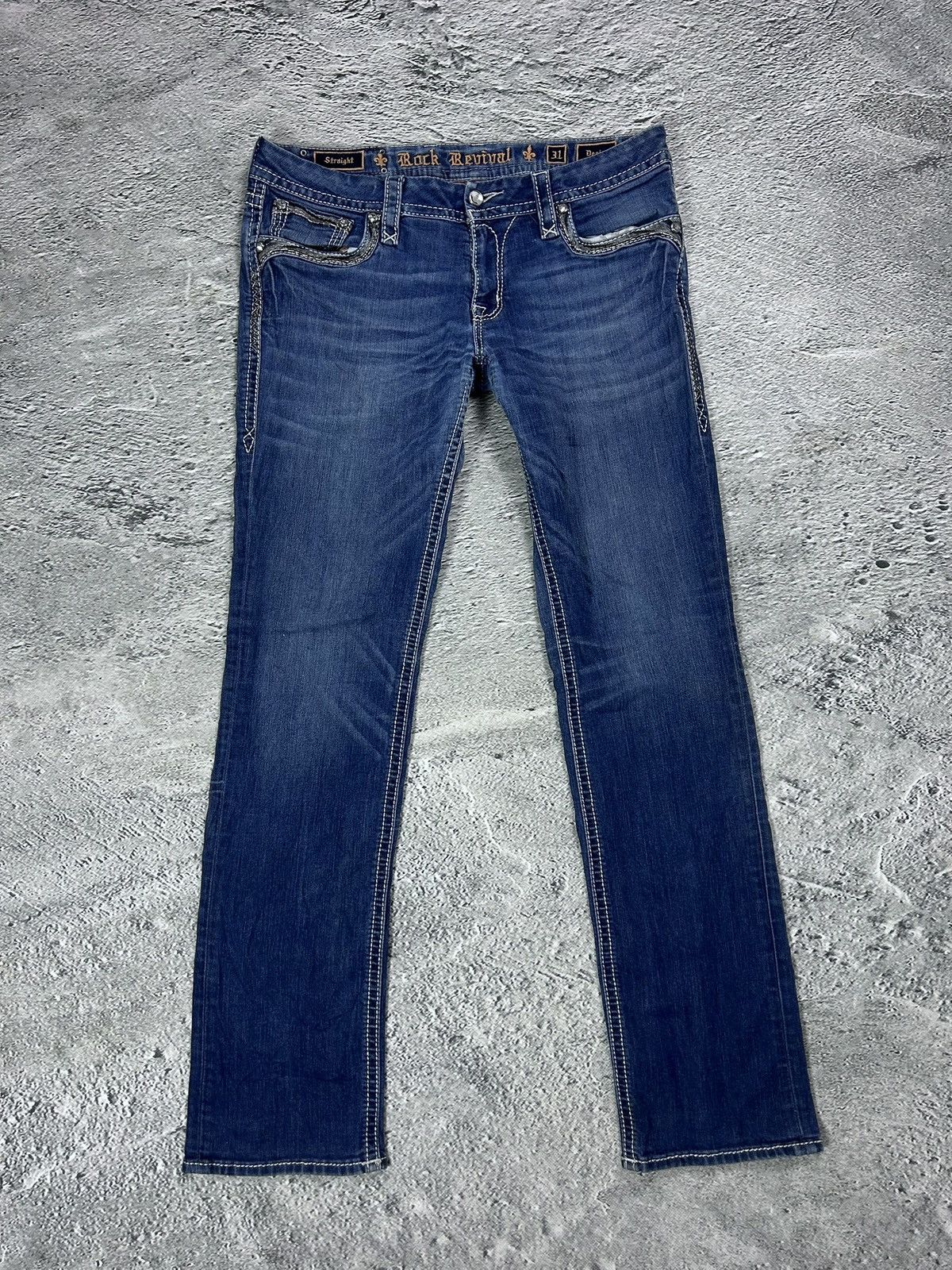 Rock Revival Rock Revival vintage blue jeans Y2K flared Size 31" - 15 Thumbnail