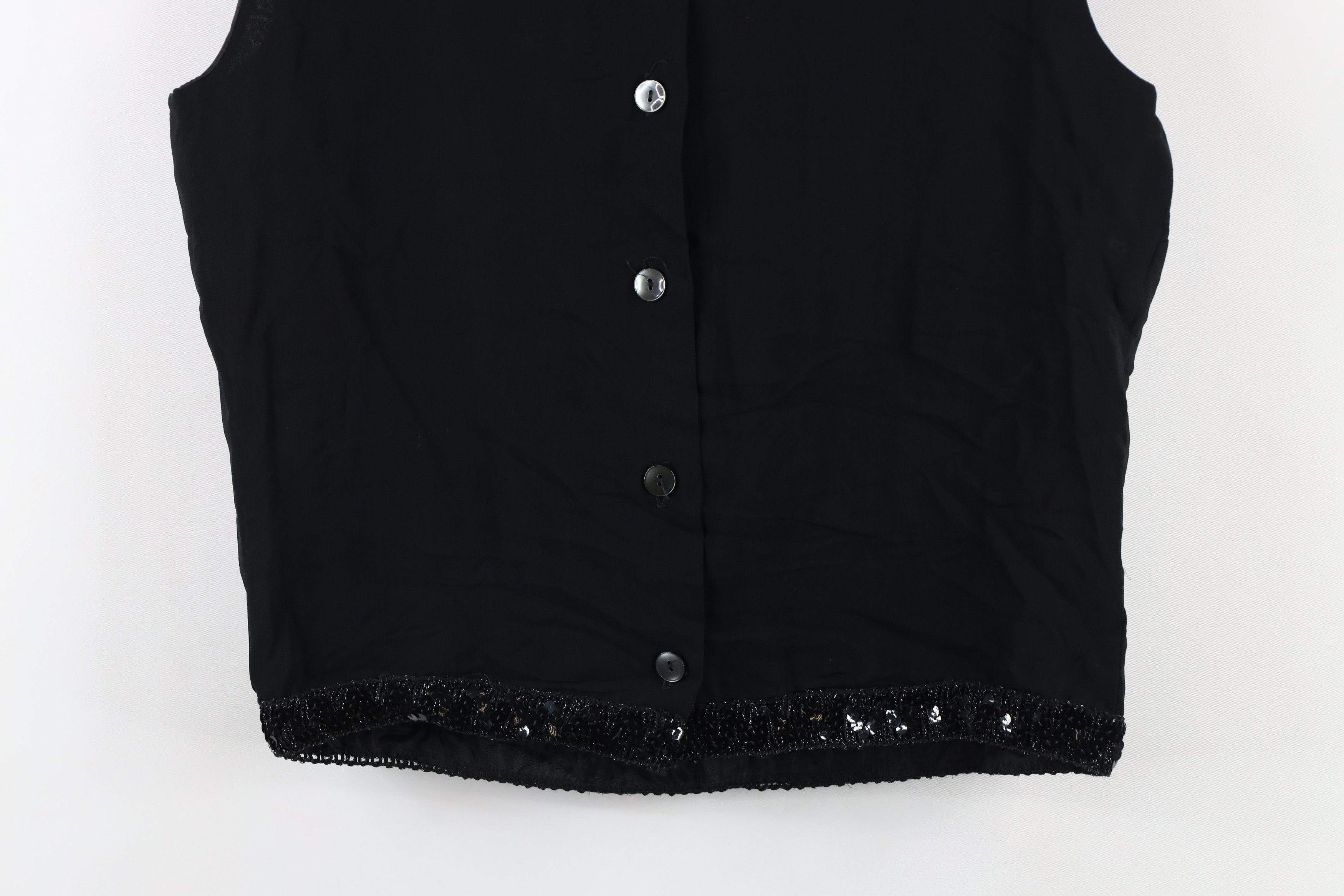 Vintage Vintage 80s 90s Streetwear Button Sleeveless Sequin Shirt Size M / US 6-8 / IT 42-44 - 9 Thumbnail