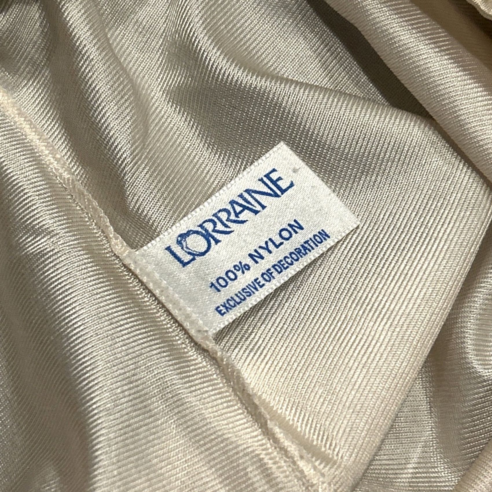 Vintage VINTAGE Lorraine Skirt Women Medium Ivory Cream Nylon Slip Size 32" / US 10 / IT 46 - 2 Thumbnail