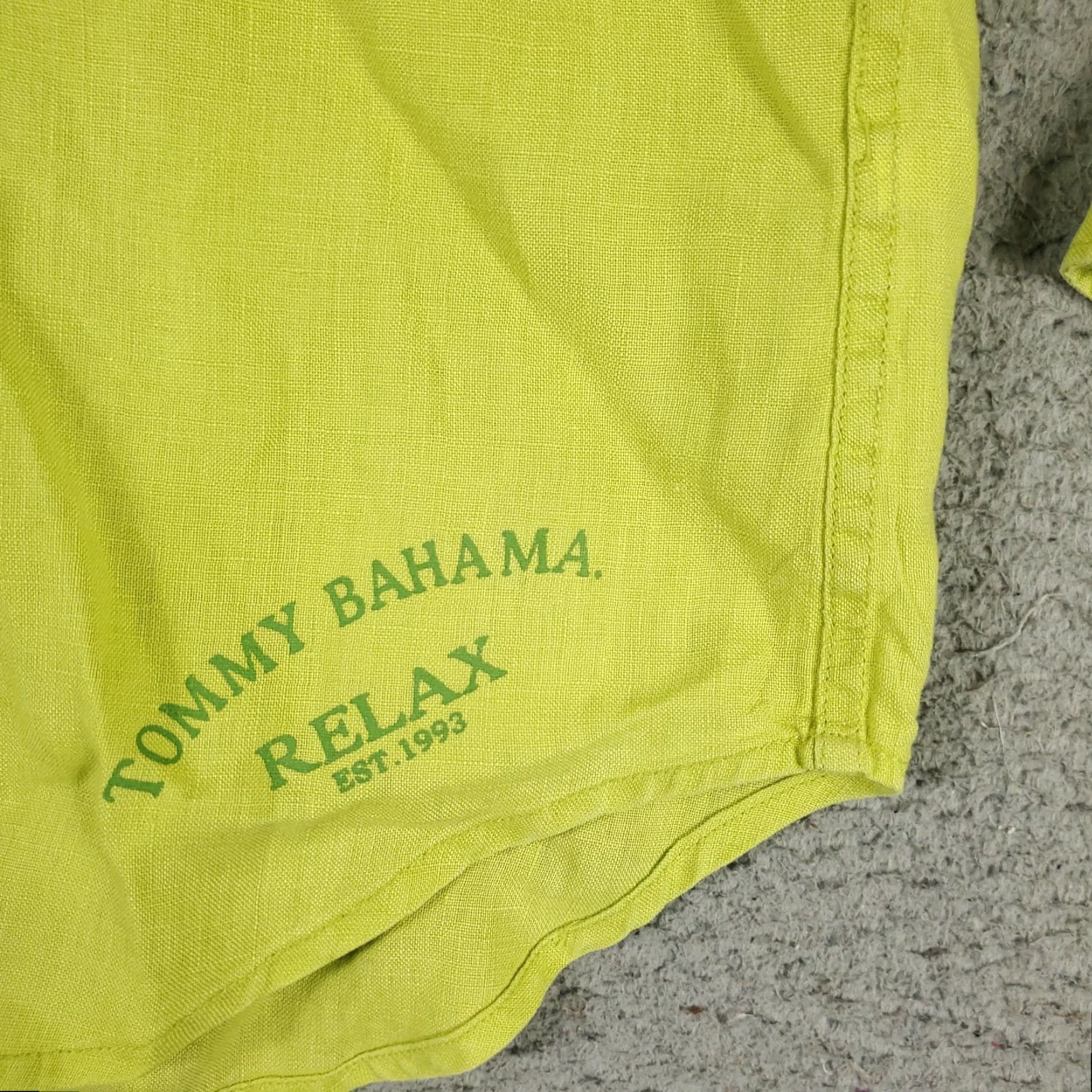 Tommy Bahama Tommy Bahama Shirt Mens Size Small Green Linen Button Up Long Sleeve Size US S / EU 44-46 / 1 - 3 Thumbnail