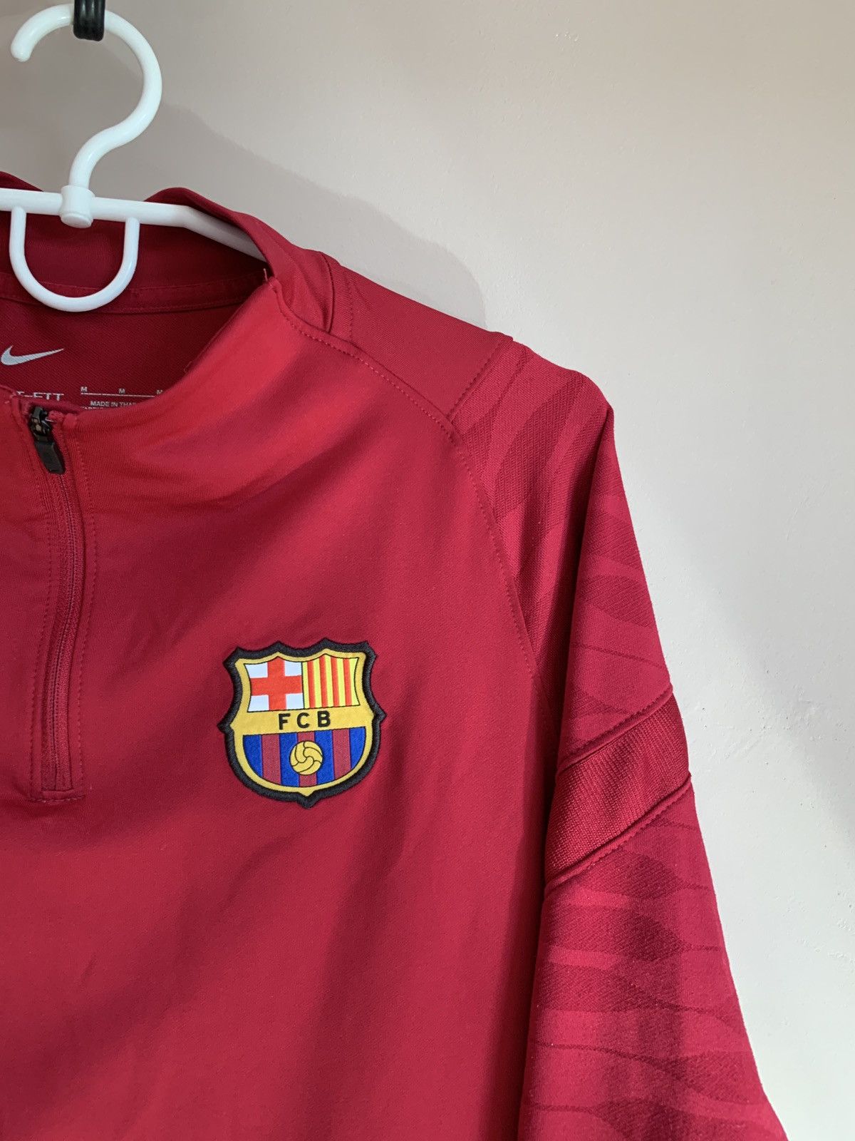 Nike Barcelona 1/3 Zip Training Football Shirt Nike Long Sleeve M Size US M / EU 48-50 / 2 - 4 Thumbnail