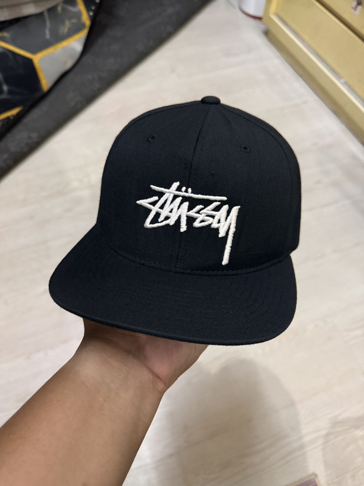 Stussy Black Wool Snapback Cap