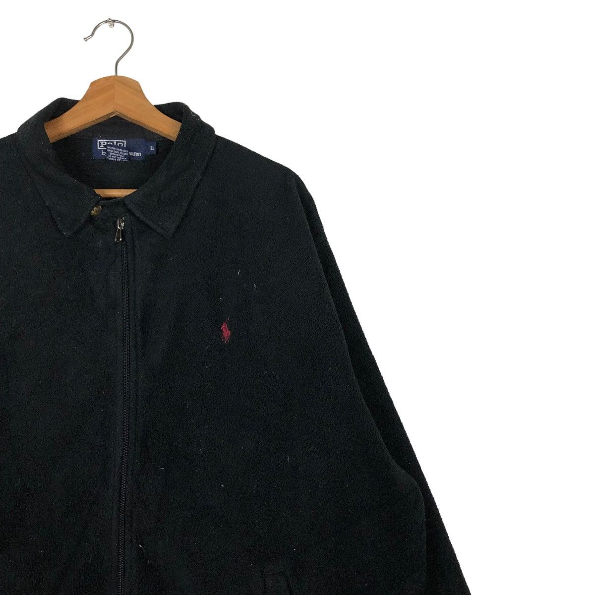 Polo Ralph Lauren 🔥BLACK VINTAGE FLEECE JACKET ZIPPER POLO RALPH LAUREN Size US L / EU 52-54 / 3 - 4 Thumbnail