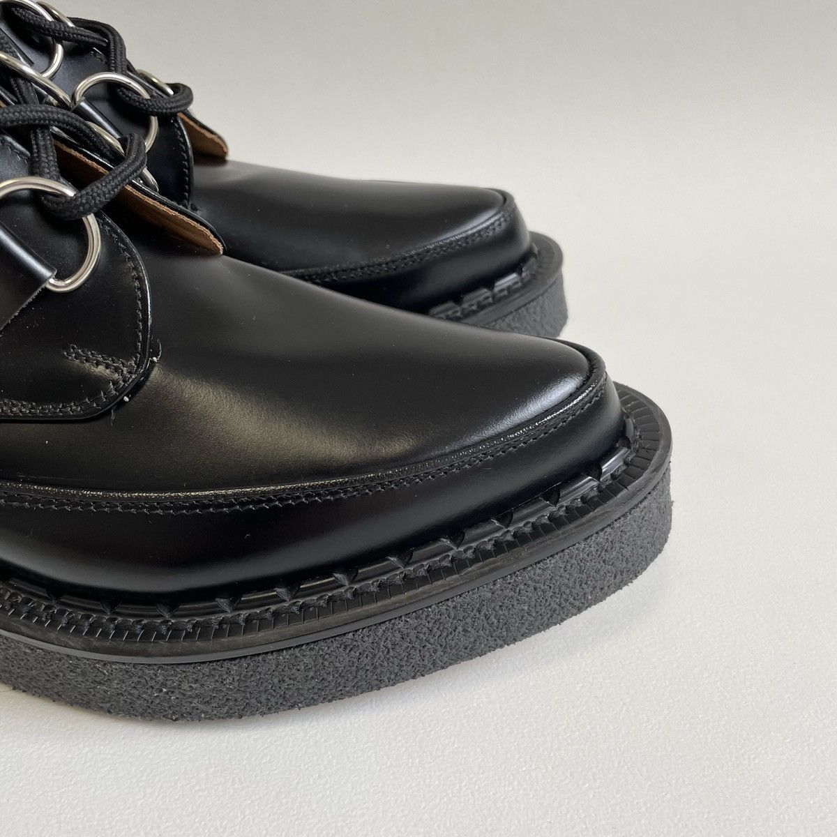 Comme des Garcons Black Leather Combat Boot Creepers Size US 9 / IT 39 - 19 Thumbnail
