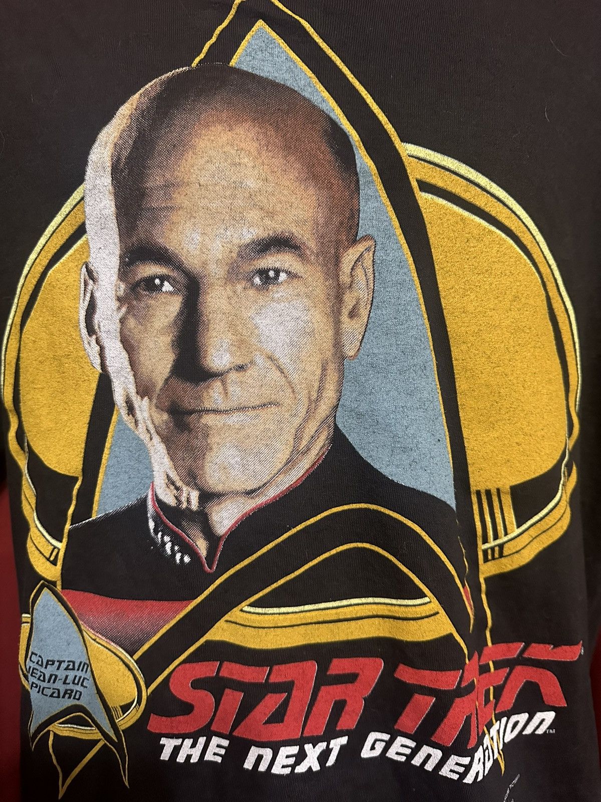 Vintage Vintage Star Trek Tshirt 90’s TV Show Piccard Trekkie Grail Size US XL / EU 56 / 4 - 3 Thumbnail