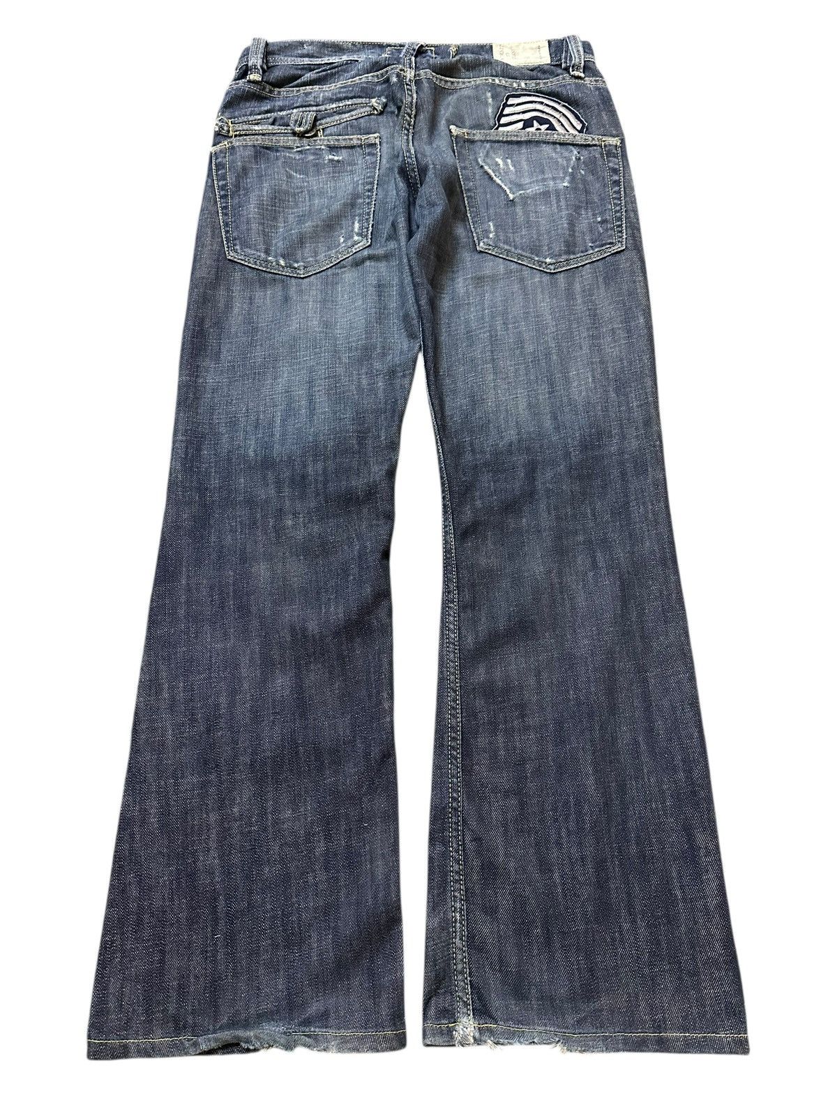 Taverniti Vintage Italy Taverniti Blue Wash Style Wide Leg Jeans Size US 31 - 2 Thumbnail