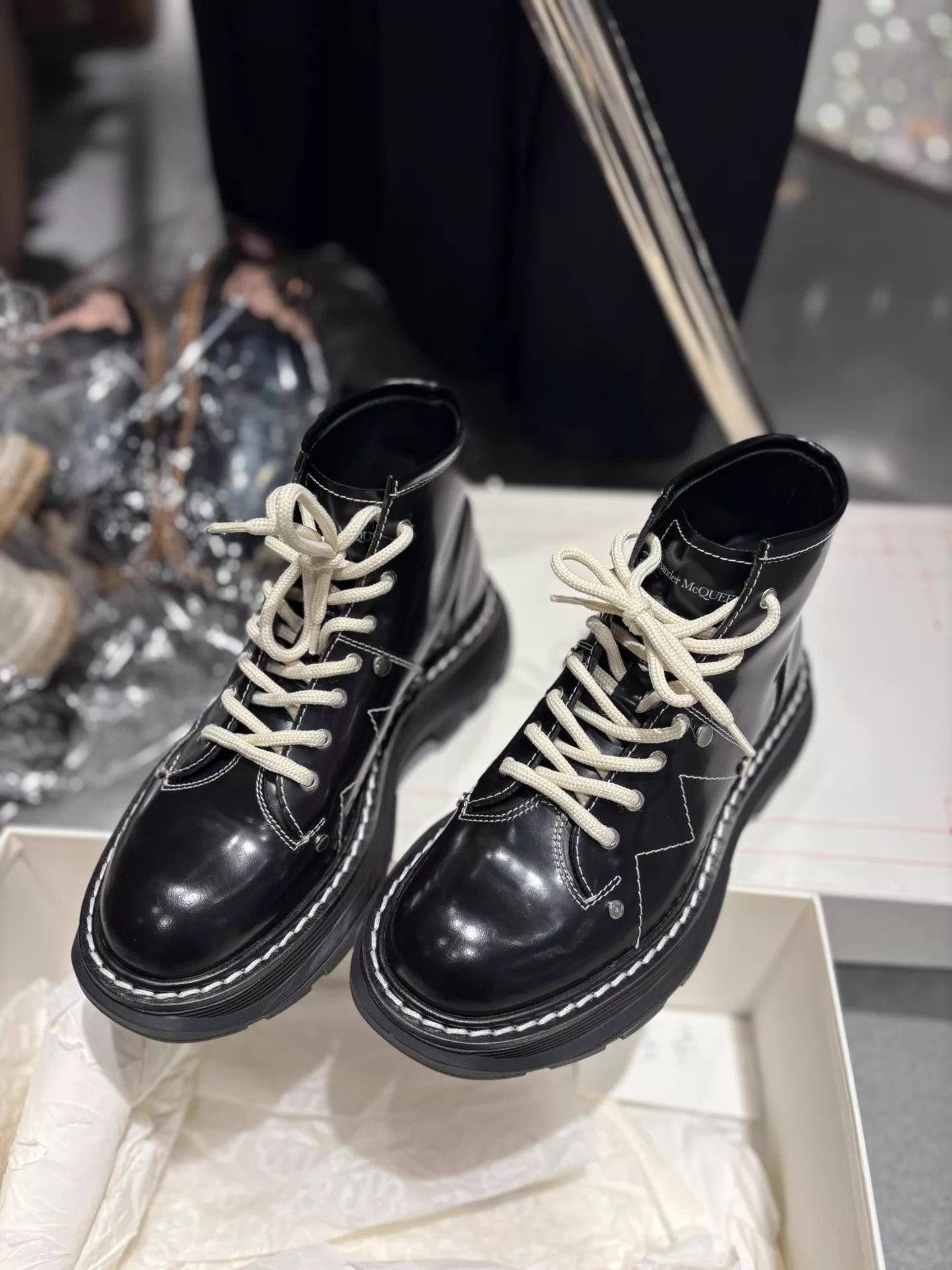Alexander McQueen McQ Alexander McQueen Panda Colorblocked Martin With Box 37 Size US 6.5 / IT 36.5 - 1 Thumbnail