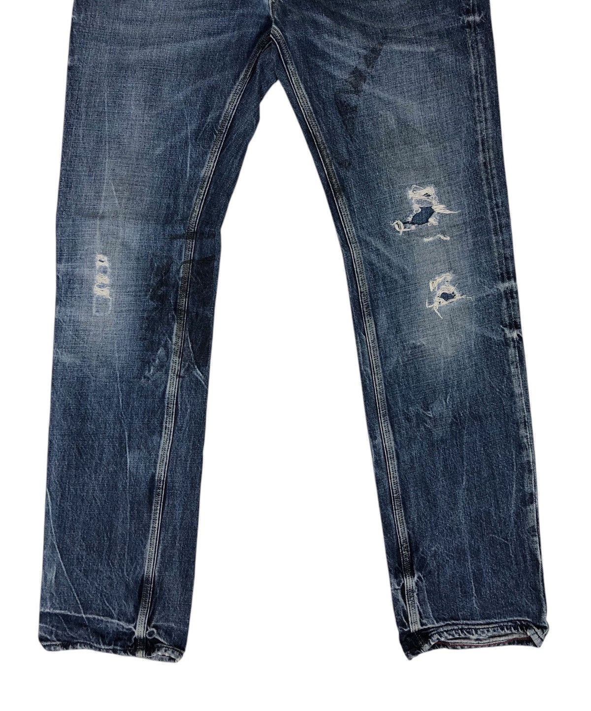 Japanese Brand Japan Rags Heritage Stone Washed Distressed Denim Jeans Size US 32 / EU 48 - 4 Thumbnail