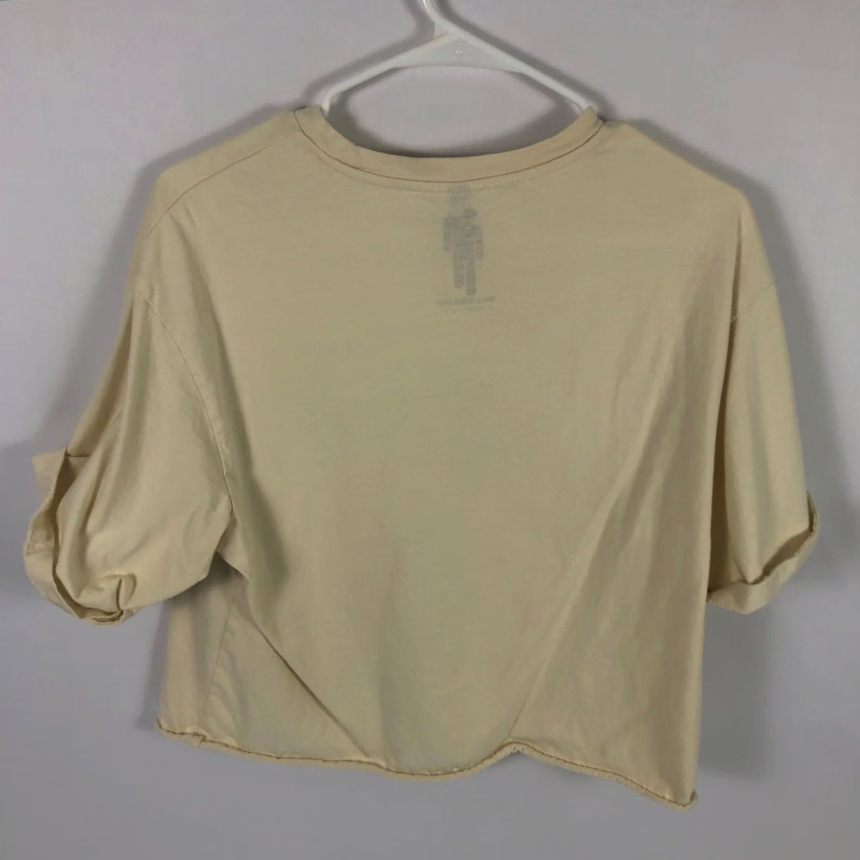 H&M Billie Eilish x H&M Neutrals Boxy Tan Crop T-Shirt Size S Womens T-Shirt Brown Short Sleeve Crop Top 20 in Chest 20 in Length Size S / US 4 / IT 40 - 4 Thumbnail
