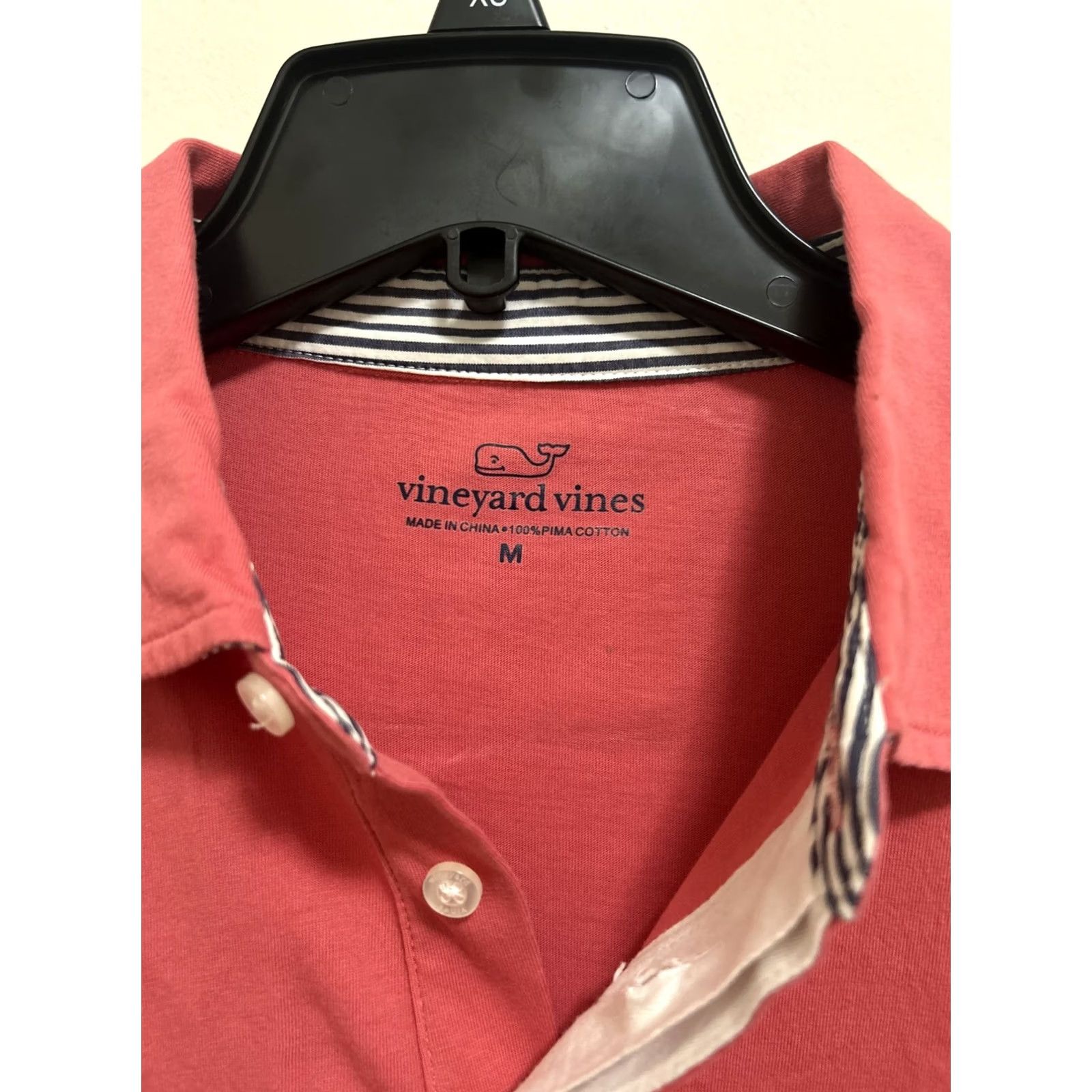 Vineyard Vines Vineyard Vines Shirt Mens M Pink Salmon 100% Cotton Long Sleeve Polo Regular Knit Whale Logo Buttoned Collar Size US M / EU 48-50 / 2 - 5 Thumbnail