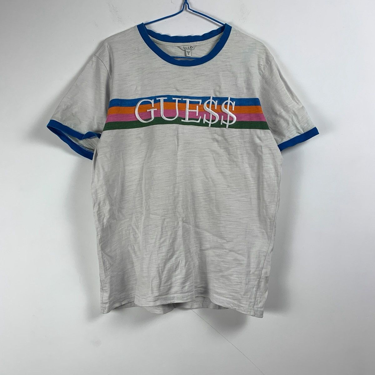 Guess Asap Rocky Guess Rainbow Ringer Tee Size US XL / EU 56 / 4 - 1 Thumbnail