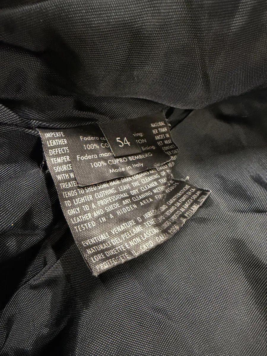 Gucci 2000s Gucci Buttoned Black Biker Leather Jacket Size US M / EU 48-50 / 2 - 12 Thumbnail