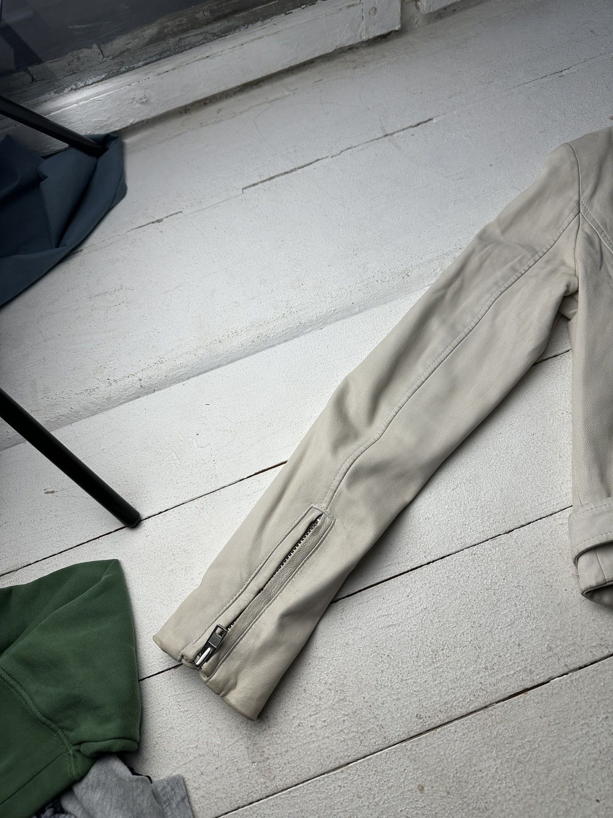 Iro 🚨Y2K RICK OWENS TYPE DIRTY SLIM FIT ZIP LEATHER JACKET Size XS / US 0-2 / IT 36-38 - 17 Thumbnail