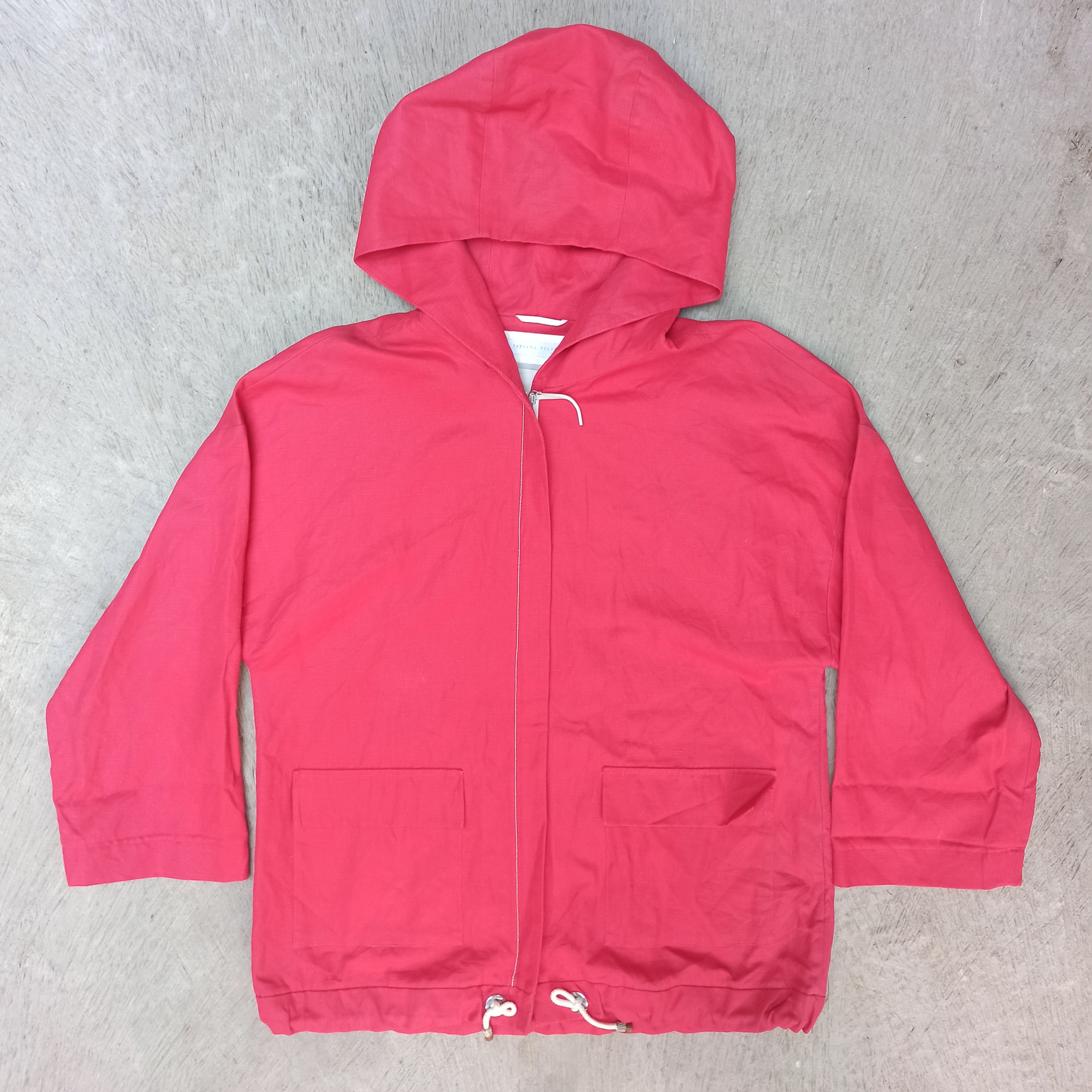 Fabiana Filippi Red Jacket Hoodie Fabiana Filippi Size XS / US 0-2 / IT 36-38 - 1 Thumbnail