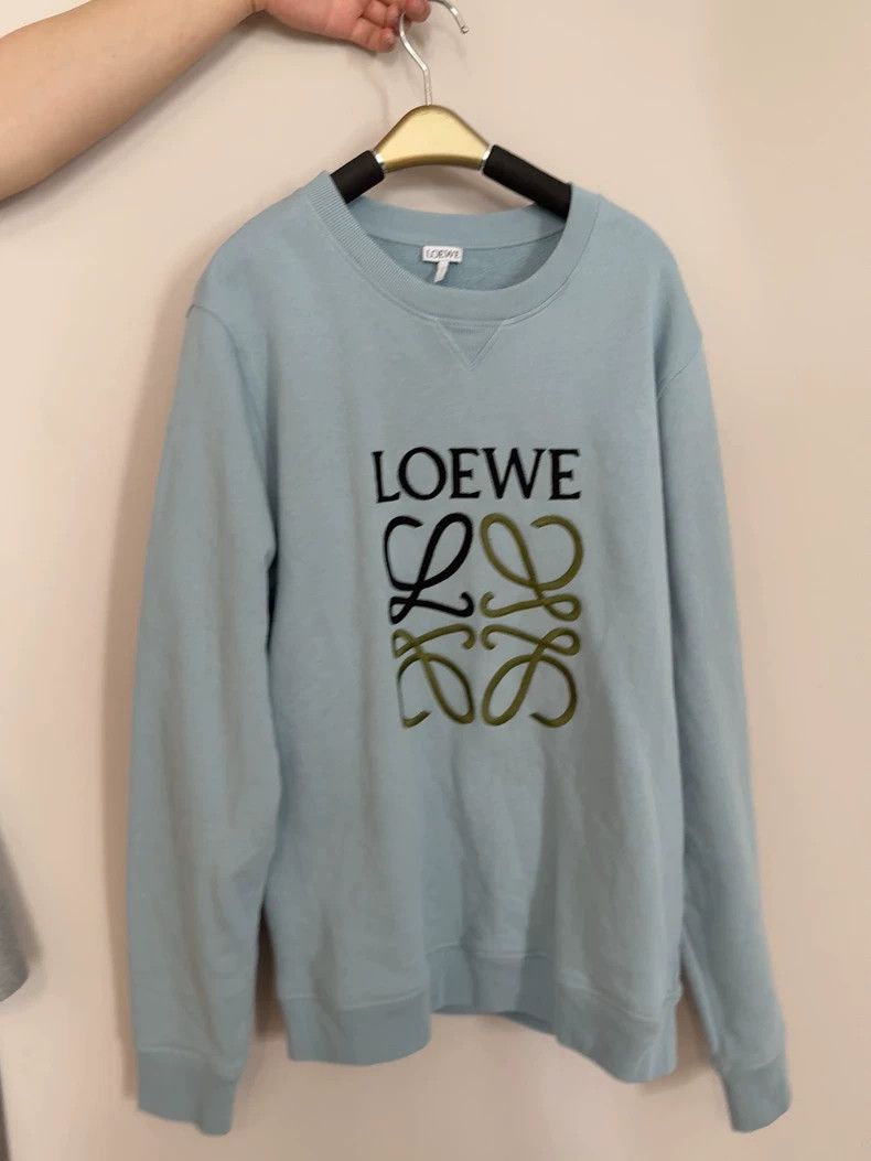 Loewe LOEWE Blue embroidered hoodie Size XL / US 12-14 / IT 48-50 - 1 Thumbnail