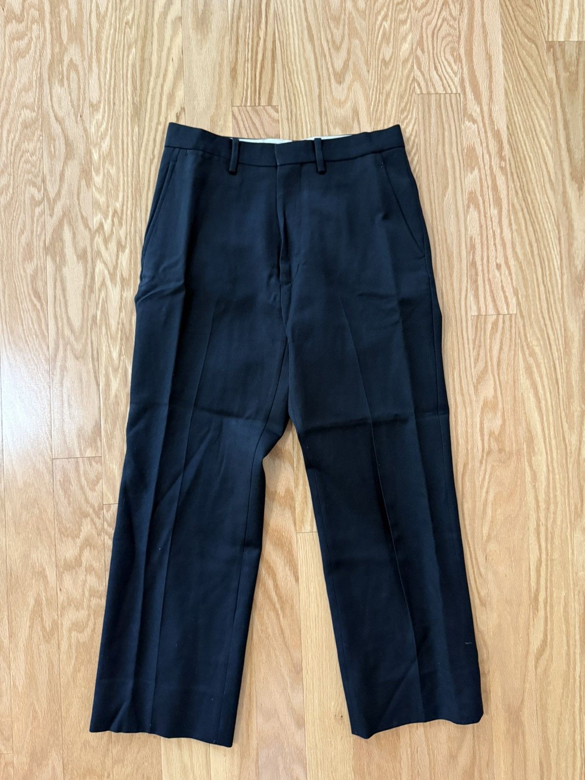 Japanese Brand Biotop Vintage Japan Wool Trousers Black Straight Fit Size US 32 / EU 48 - 1 Thumbnail