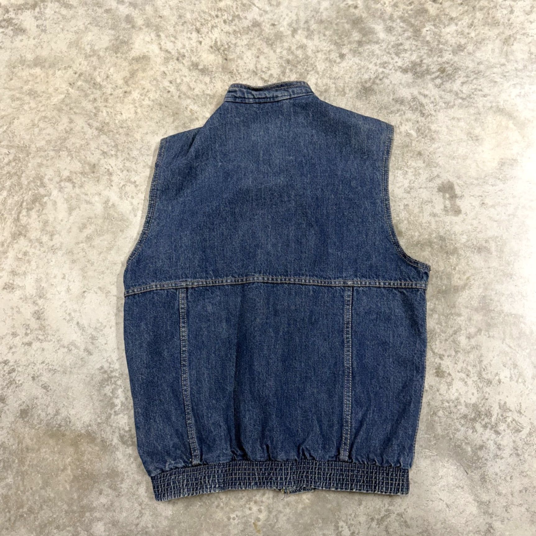 Denime VINTAGE Cowden Vest Mens Small Blue Denim Snap Bomber Western USA Workwear Shirt Size US L / EU 52-54 / 3 - 4 Thumbnail