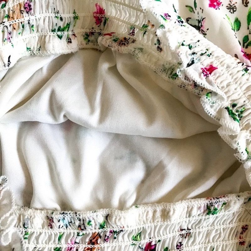 Nordstrom Lily White Floral Off-the-Shoulder Crop Top | Large Size L / US 10 / IT 46 - 7 Thumbnail