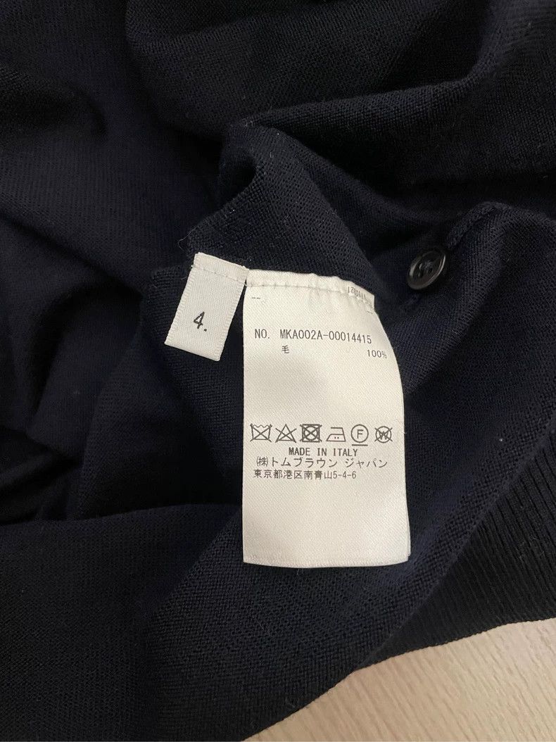 Thom Browne Thom browne Dark blue four-striped wool round-neck sweater Size US XL / EU 56 / 4 - 6 Thumbnail