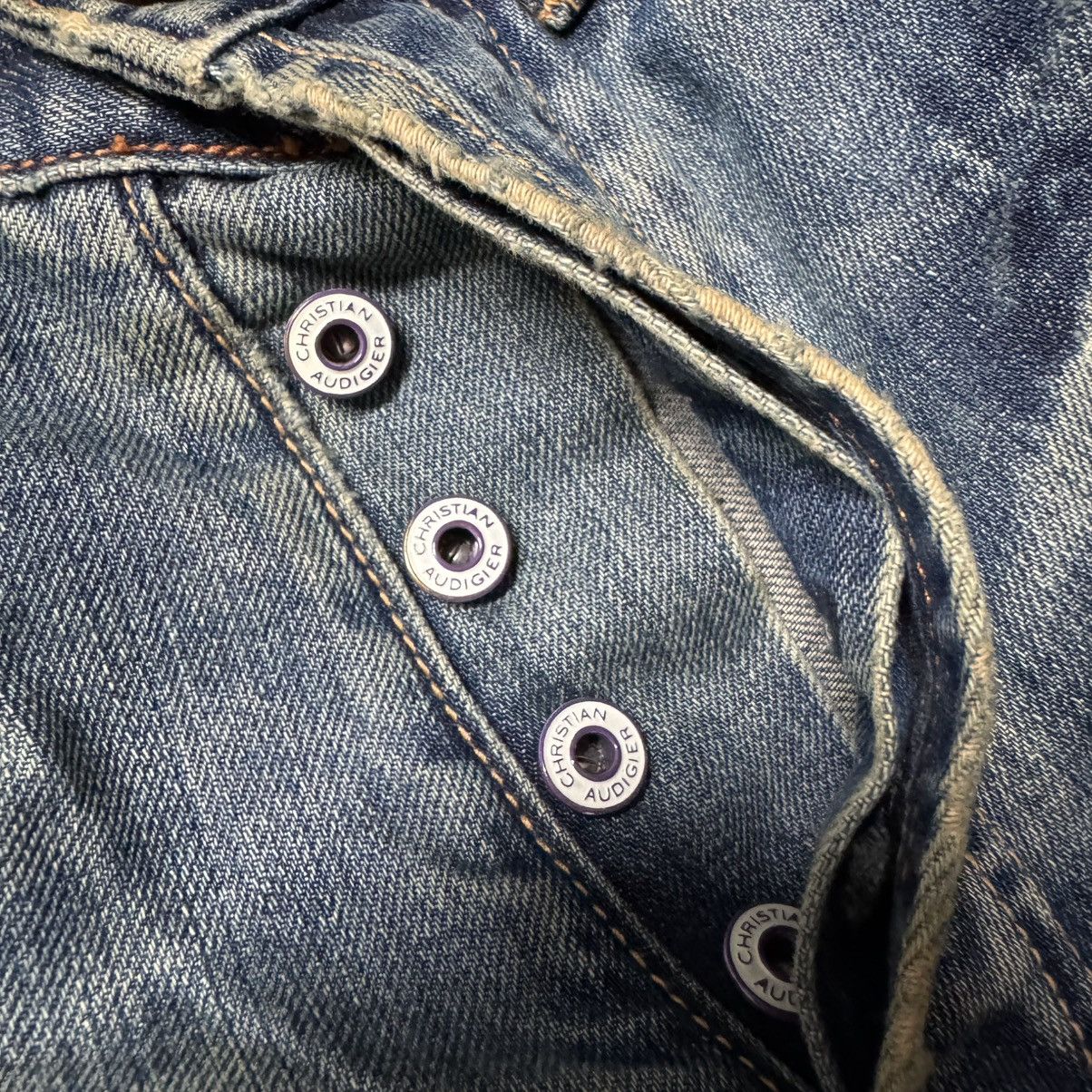 Christian Audigier Vintage Christian Audigier Denim Thrashed Jeans Size US 32 / EU 48 - 21 Thumbnail