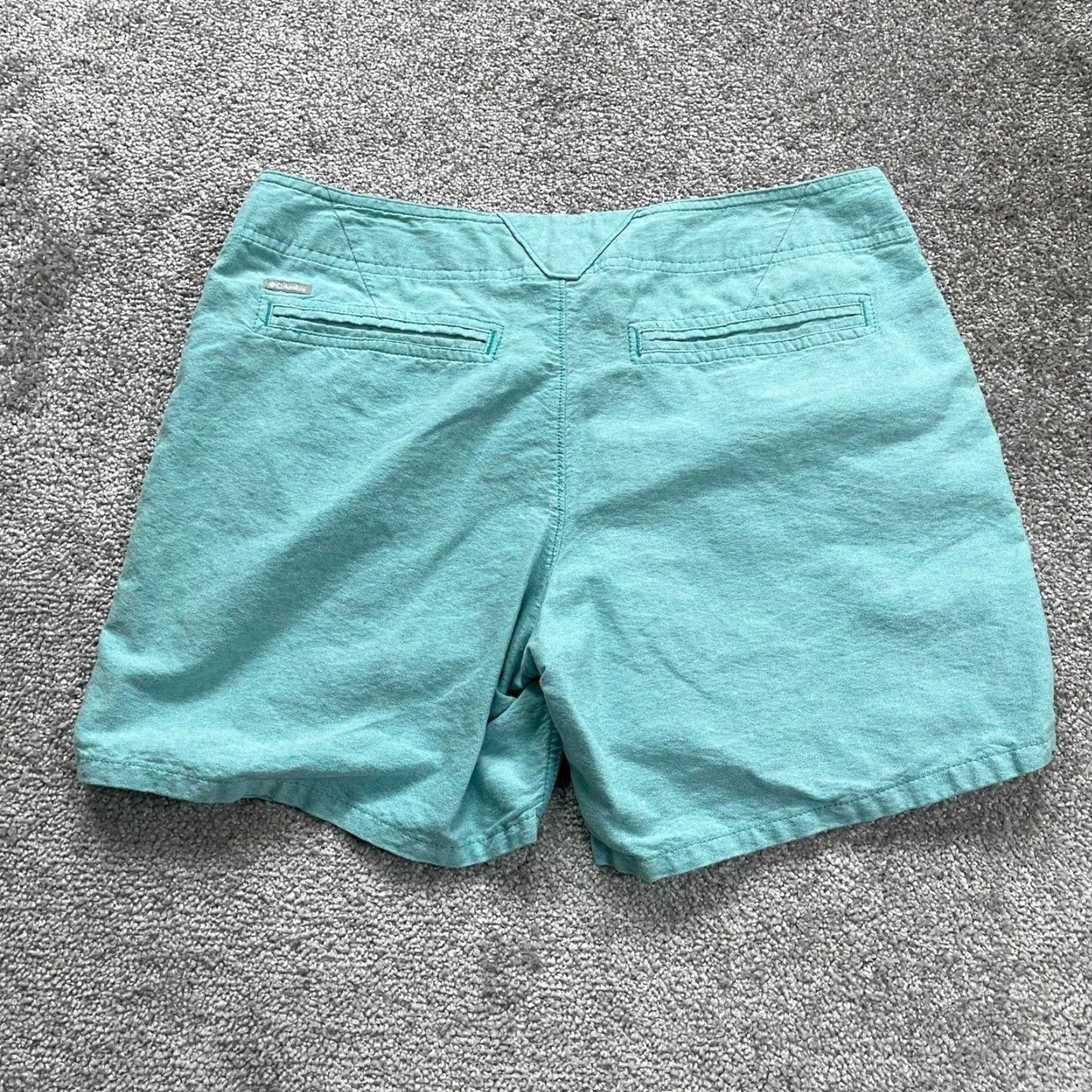 Vintage Columbia Chino Shorts Womens 10 Mint Green Mid Rise Casual Activewear Pockets Size 32" / US 10 / IT 46 - 2 Thumbnail