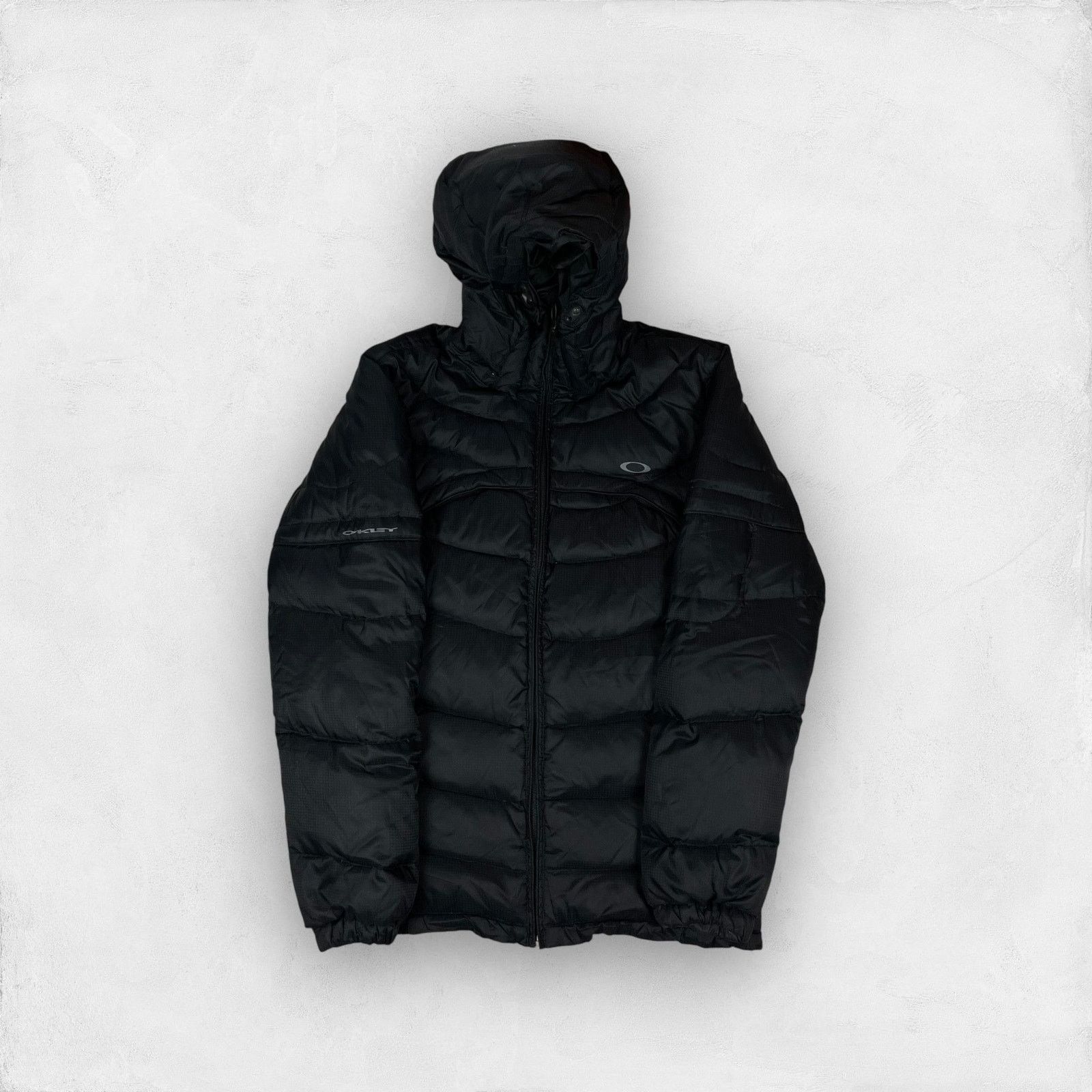 Oakley × Vintage Oakley Men's Black Hooded Long Sleeve Full Zip Puffer Jacket Size US M / EU 48-50 / 2 - 1 Thumbnail