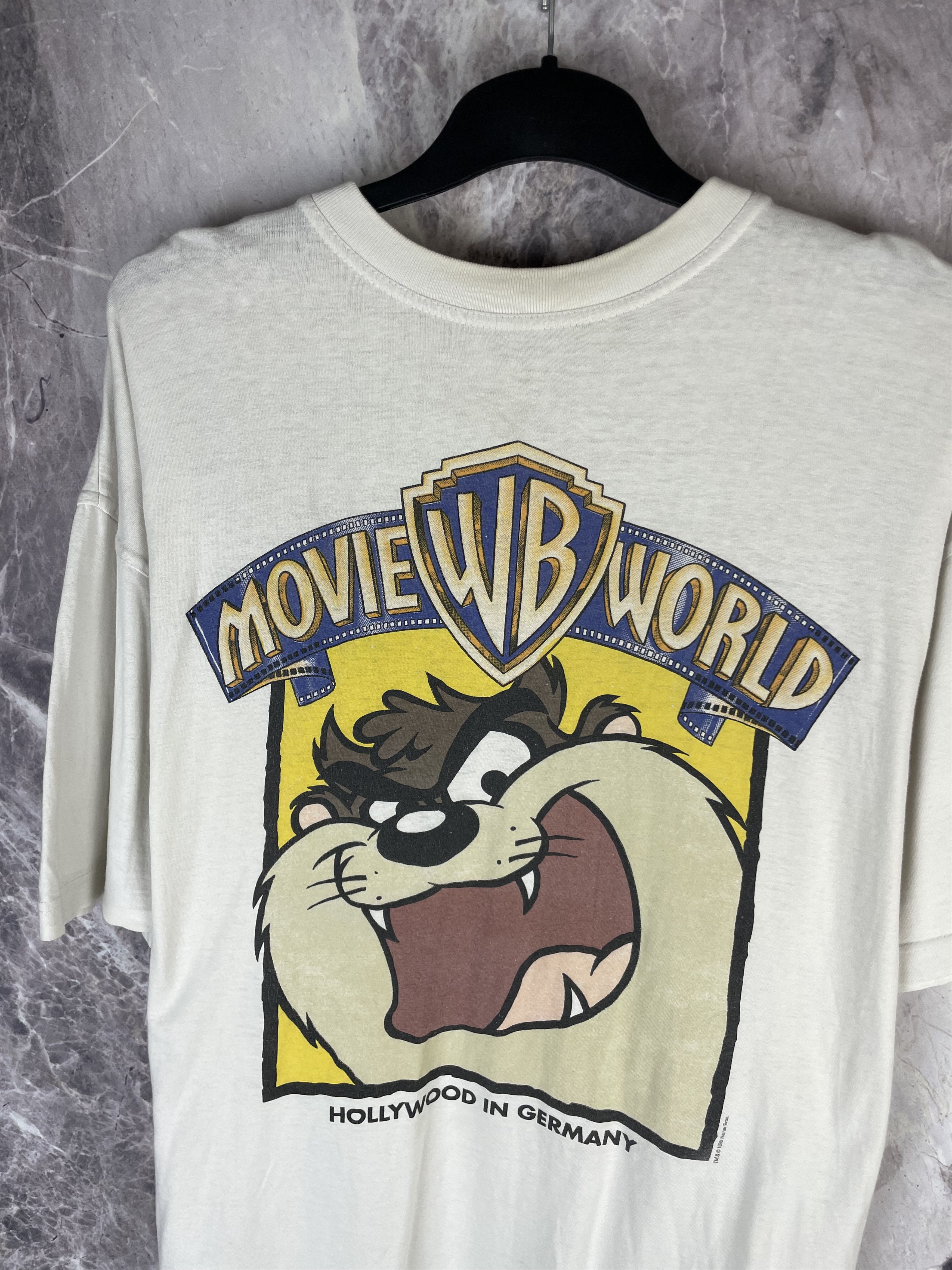 Warner Bros Vintage 90s Tazmanian Devil Graphic Tee Faded Size US XL / EU 56 / 4 - 3 Thumbnail
