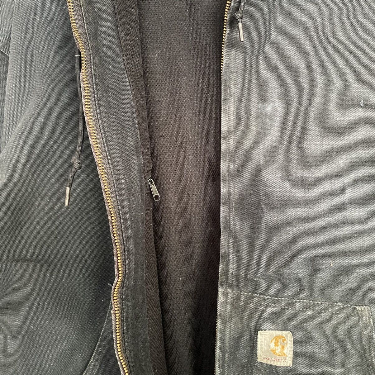 Carhartt Vintage Carhartt Faded Black Hooded Jacket Size US XL / EU 56 / 4 - 6 Thumbnail