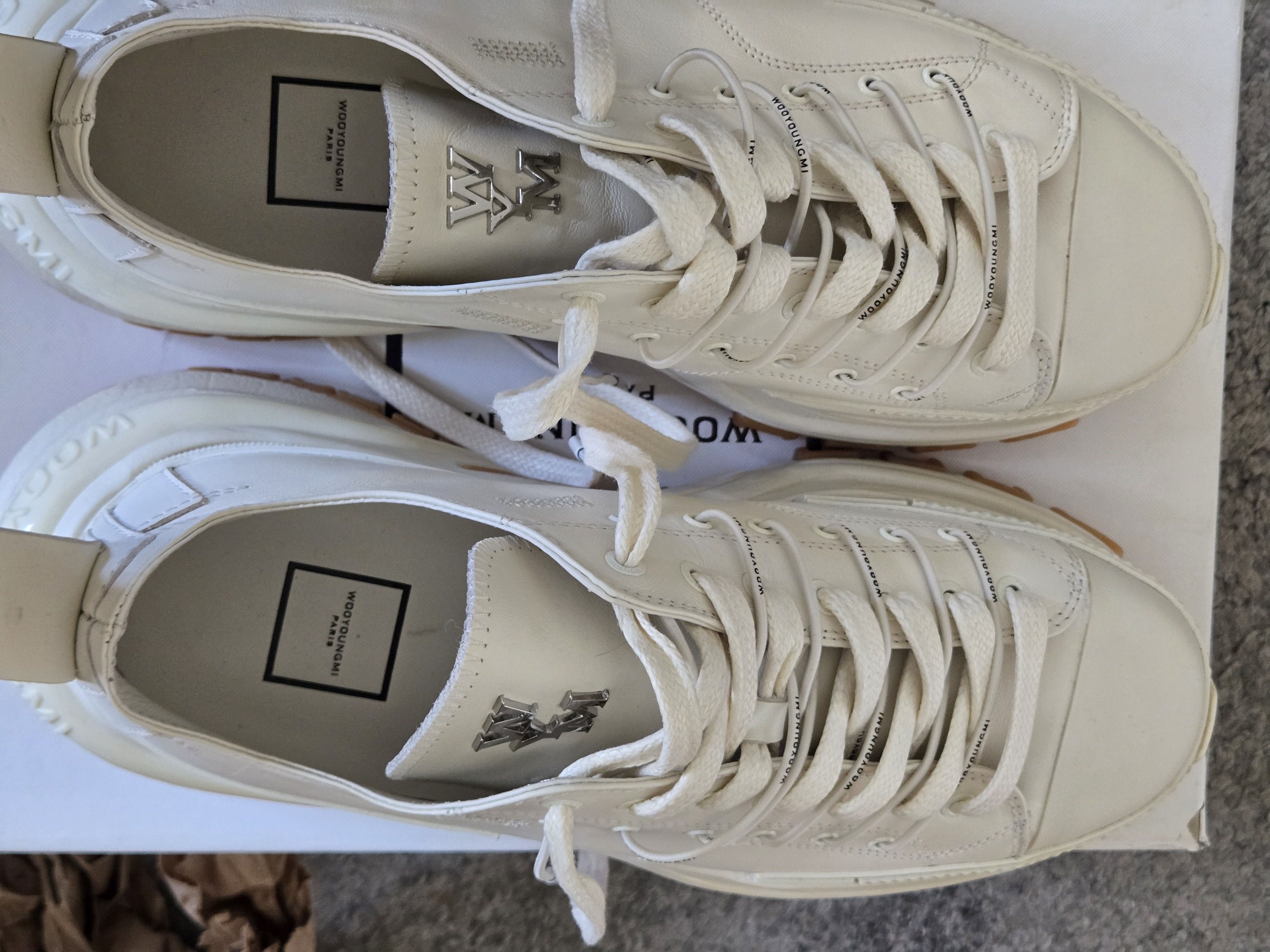 Wooyoungmi Off white ivory double laced sneakers Size US 8 / EU 41 - 11 Thumbnail